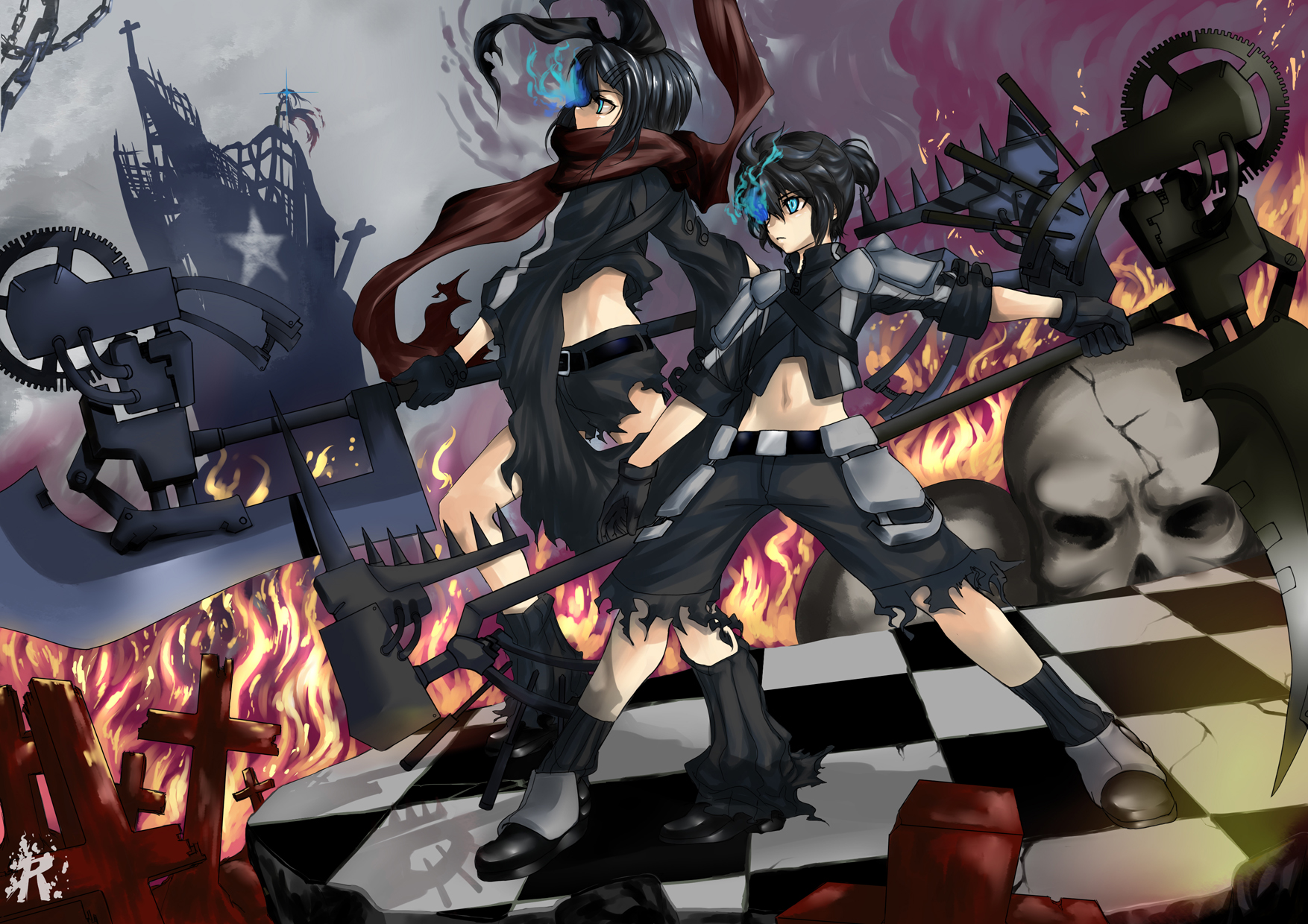 Free download wallpaper Anime, Black Rock Shooter on your PC desktop