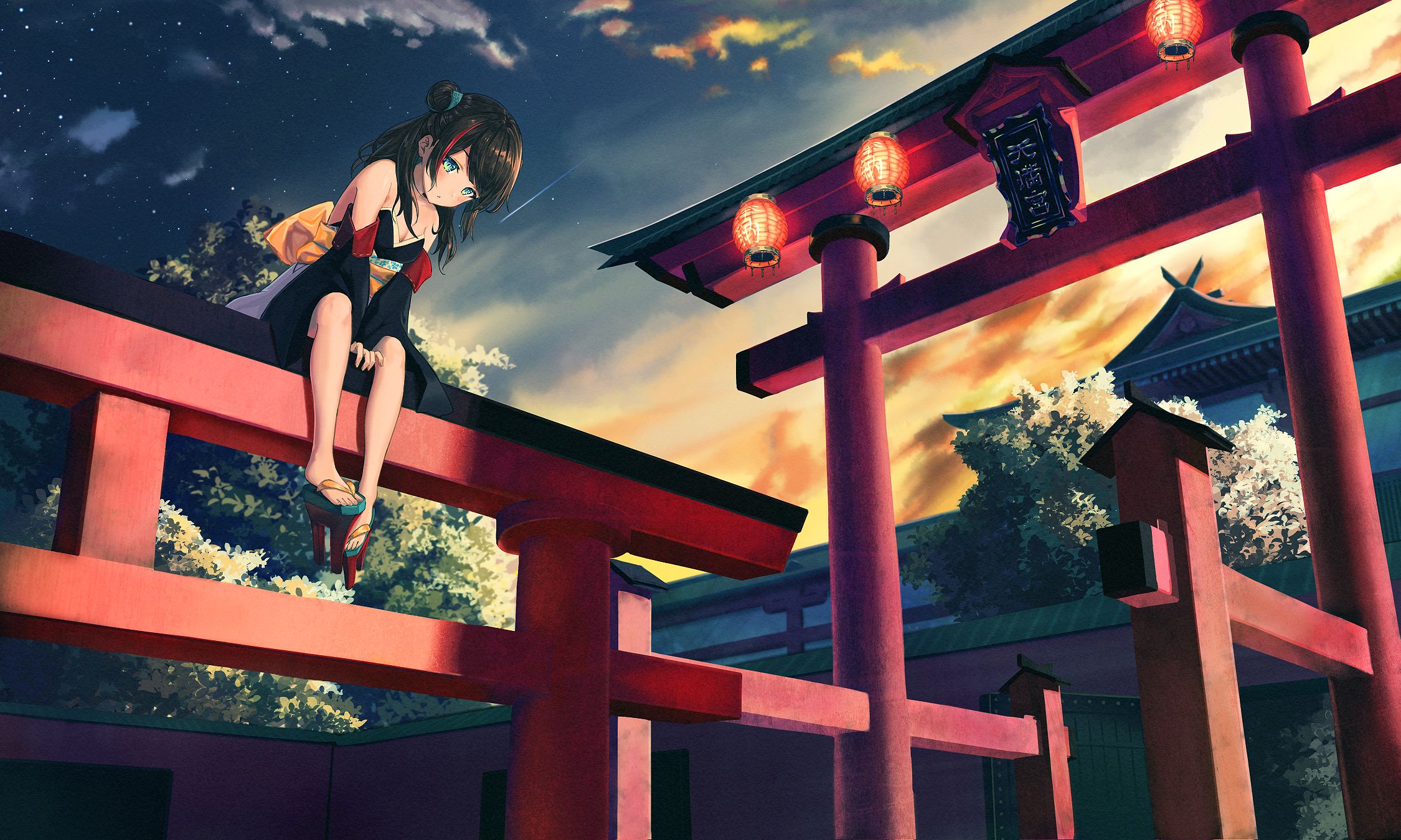 Free download wallpaper Anime, Torii, Original on your PC desktop