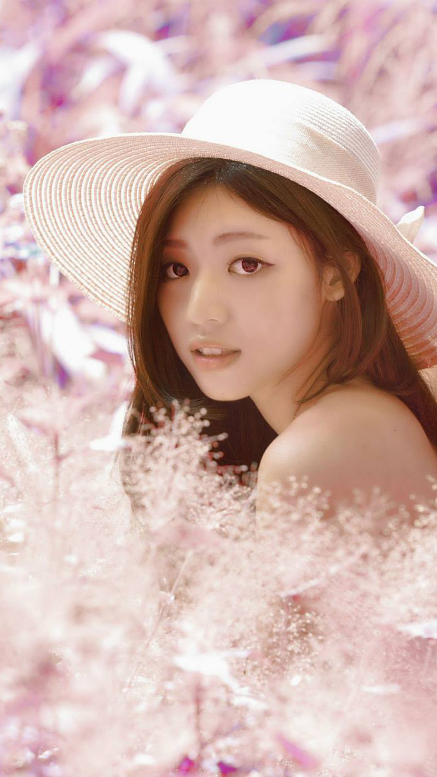 Download mobile wallpaper Hat, Women, Asian for free.