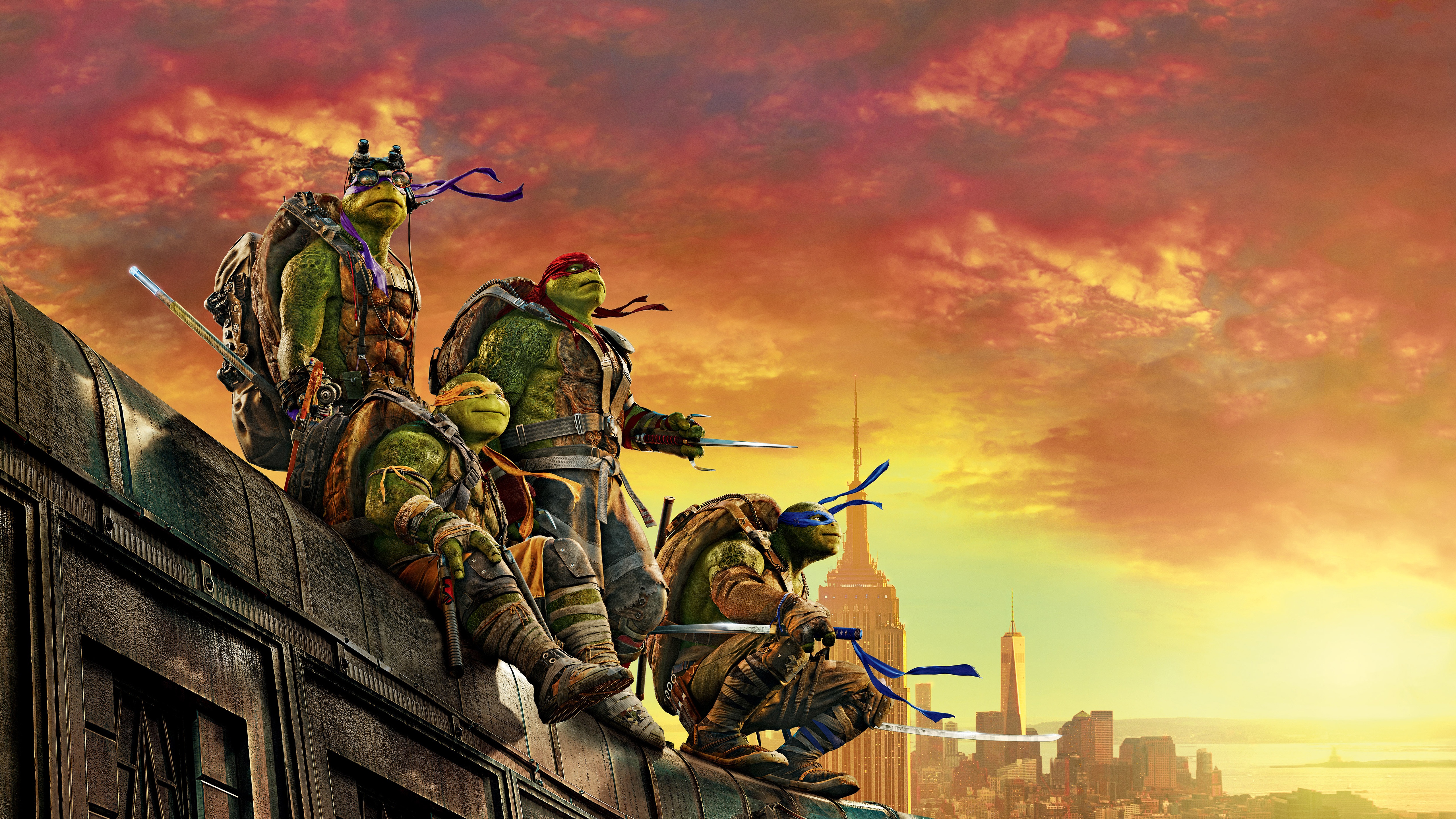 417620 Bild herunterladen teenage mutant ninja turtles, filme, teenage mutant ninja turtles: out of the shadows, donatello (tmnt), leonardo (tmnt), michelangelo (tmnt), raffael (tmnt) - Hintergrundbilder und Bildschirmschoner kostenlos