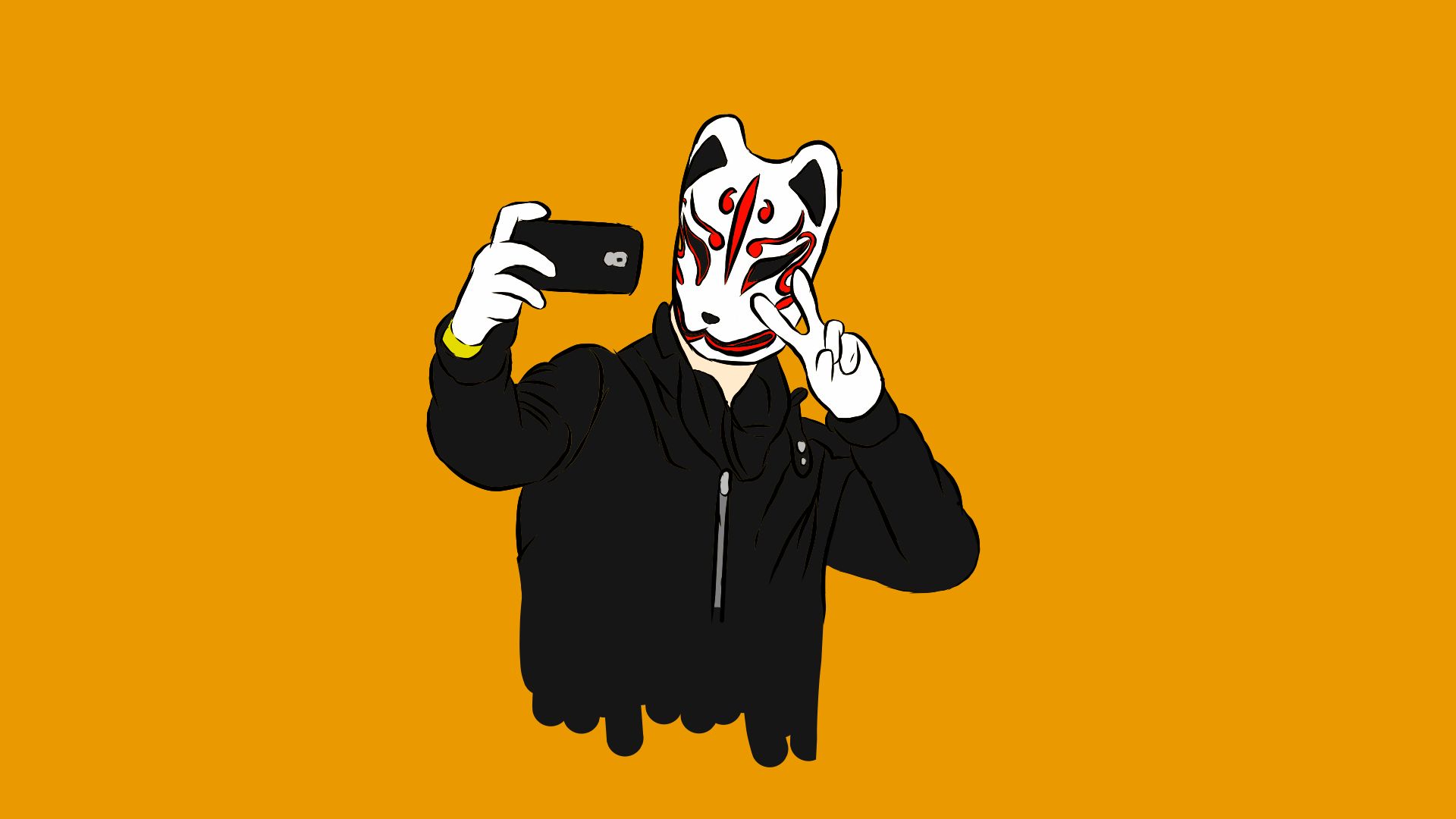Laden Sie das Maske, Selfie, Künstlerisch, Kitsune-Bild kostenlos auf Ihren PC-Desktop herunter