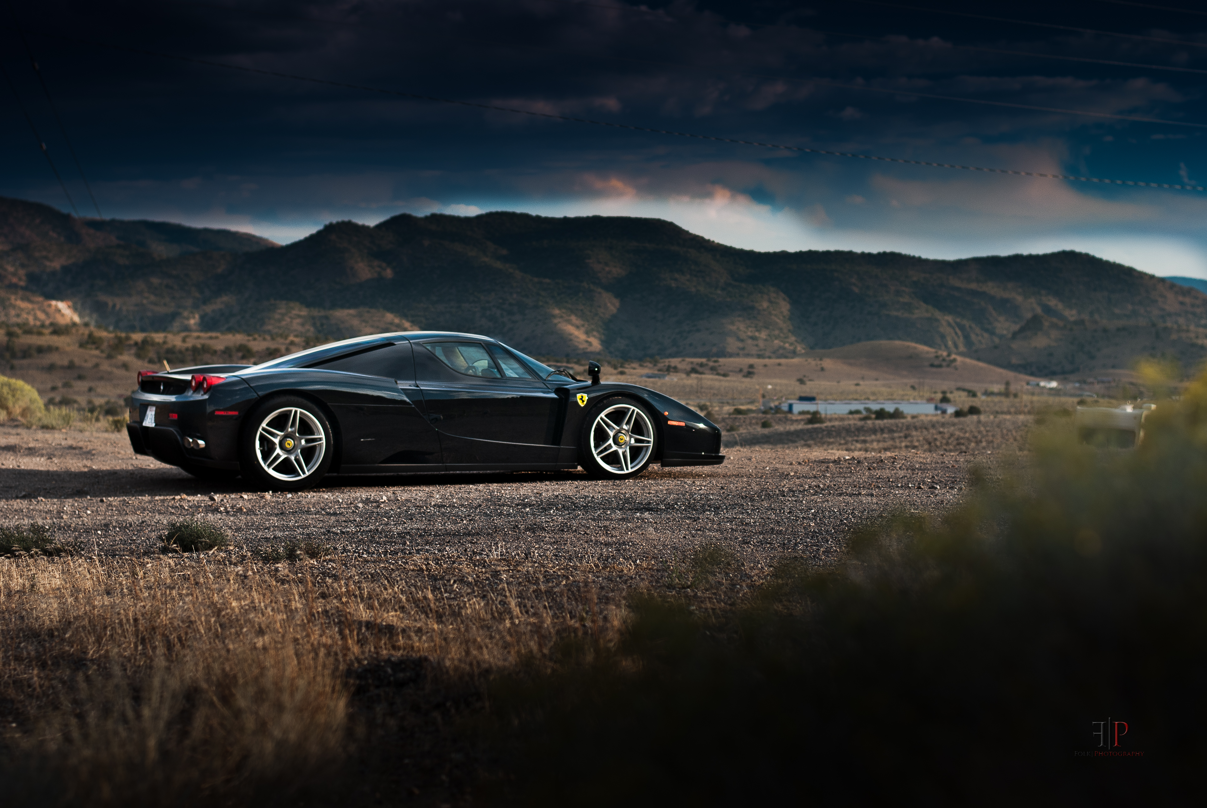 Download mobile wallpaper Ferrari, Car, Supercar, Vehicles, Black Car, Ferrari Enzo for free.