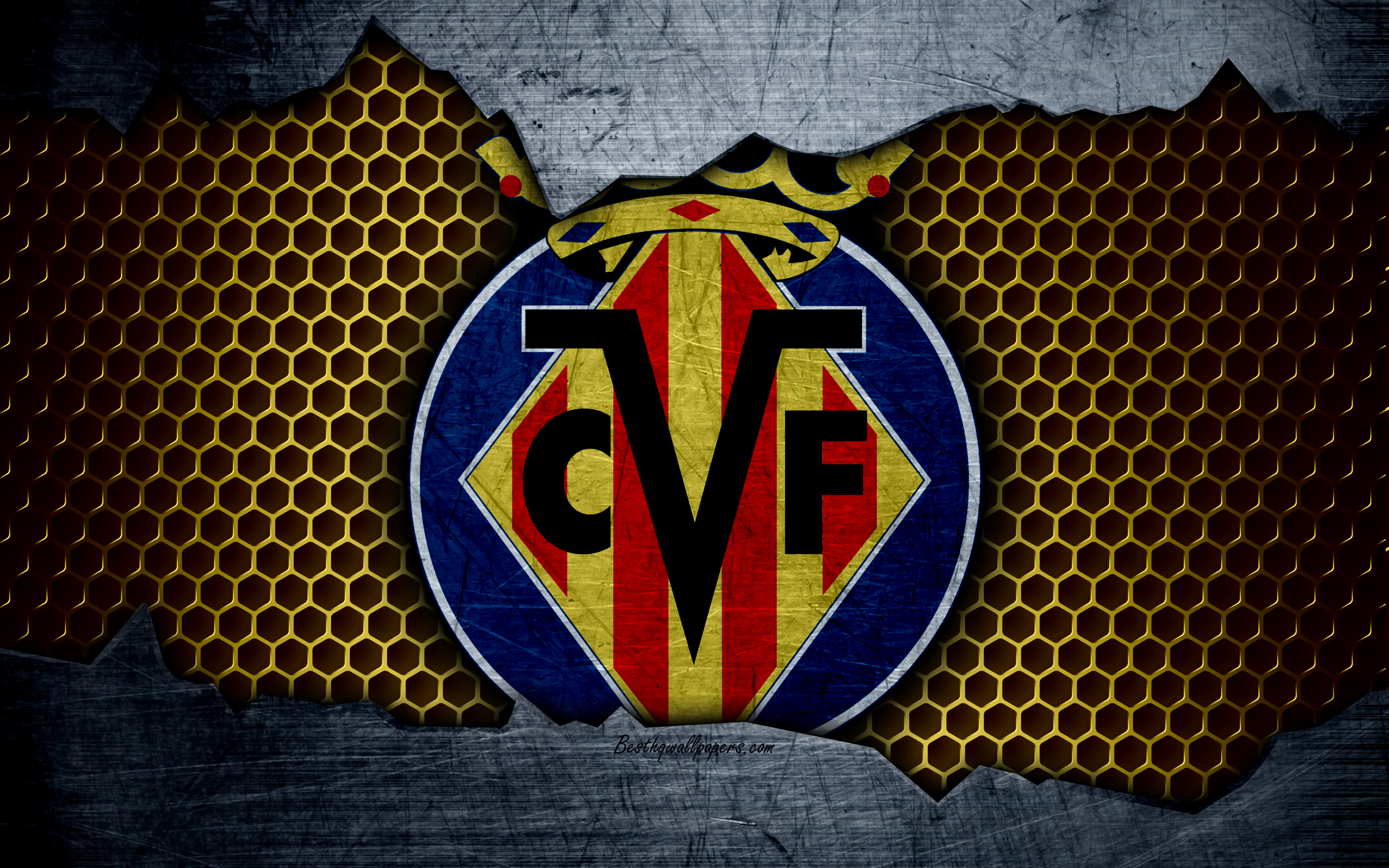 Laden Sie das Sport, Fußball, Logo, Emblem, Villarreal Cf-Bild kostenlos auf Ihren PC-Desktop herunter