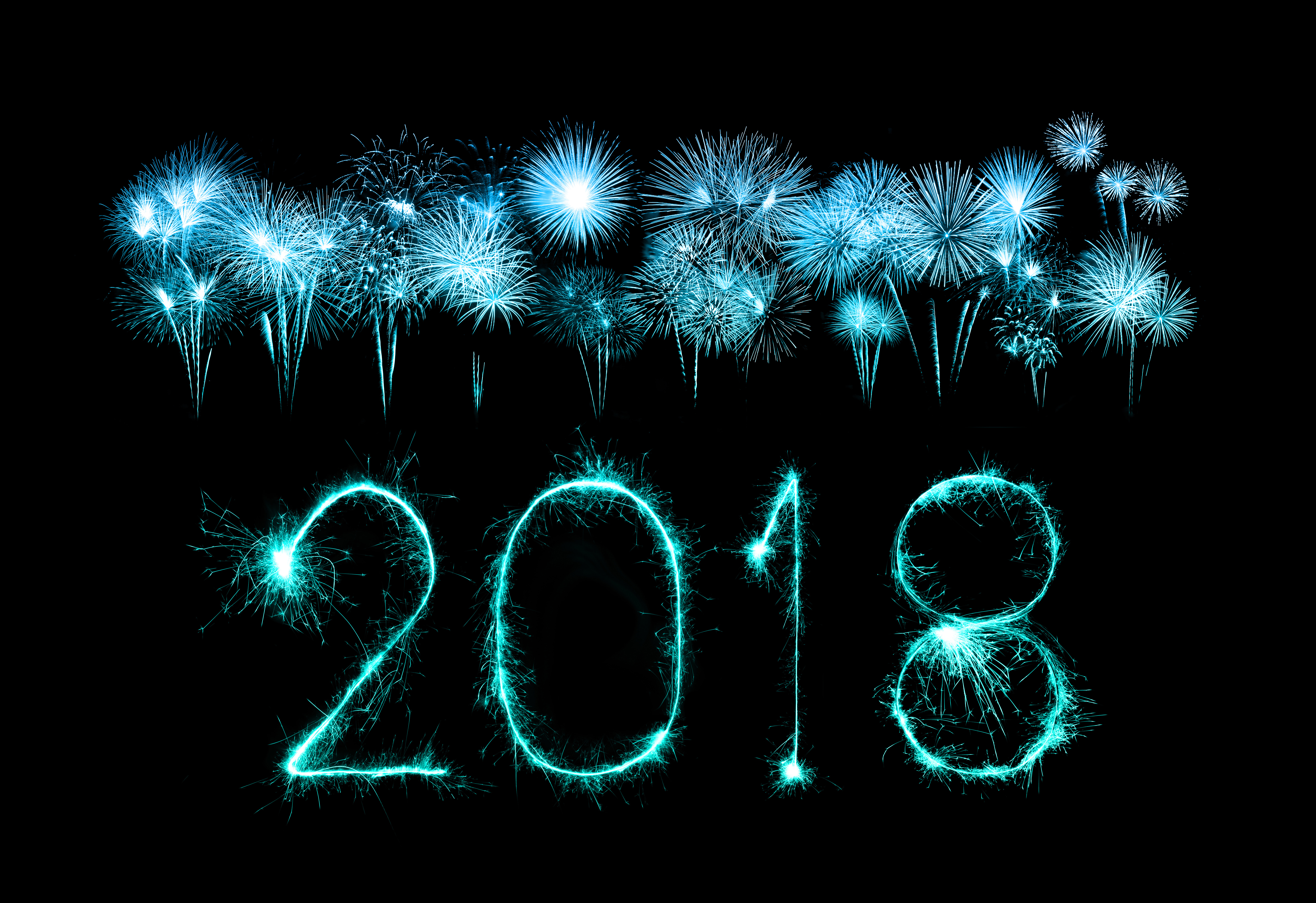Descarga gratuita de fondo de pantalla para móvil de Año Nuevo, Día Festivo, Fuegos Artificiales, Nuevo Año 2018.