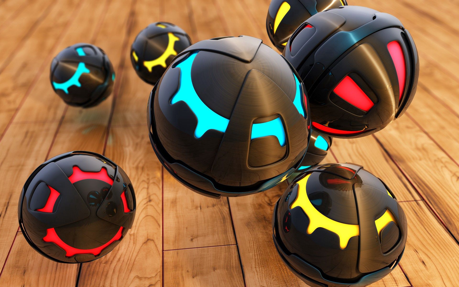 Free download wallpaper Motley, Flight, Ball, Multicolored, Form, 3D on your PC desktop