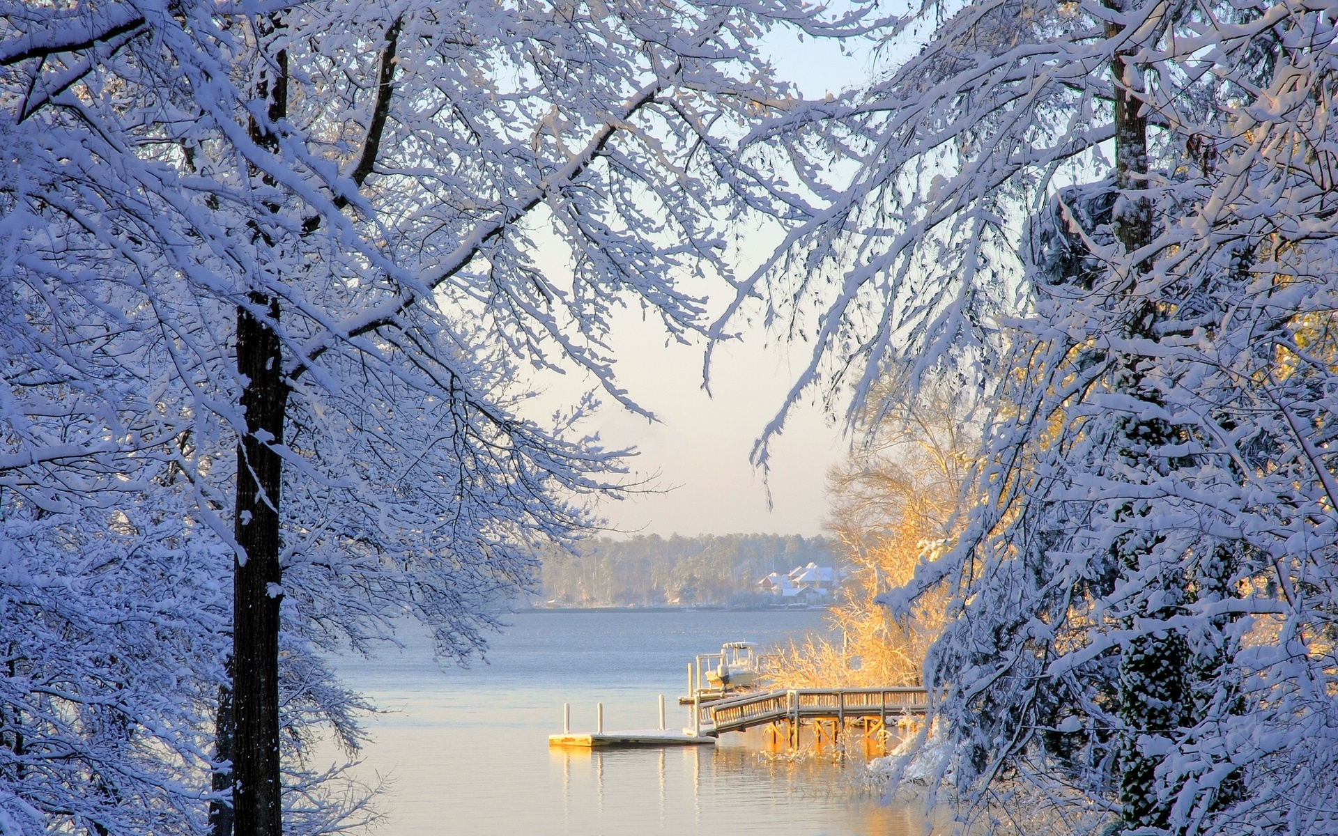 Baixar papel de parede para celular de Inverno, Neve, Lago, Árvore, Fotografia gratuito.