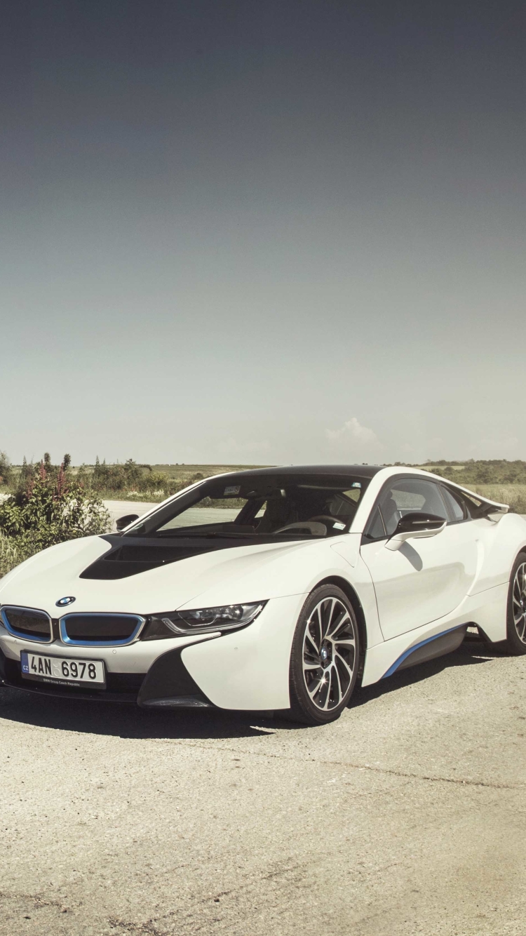 Download mobile wallpaper Bmw, Car, Supercar, Bmw I8, Vehicle, Vehicles, White Car for free.