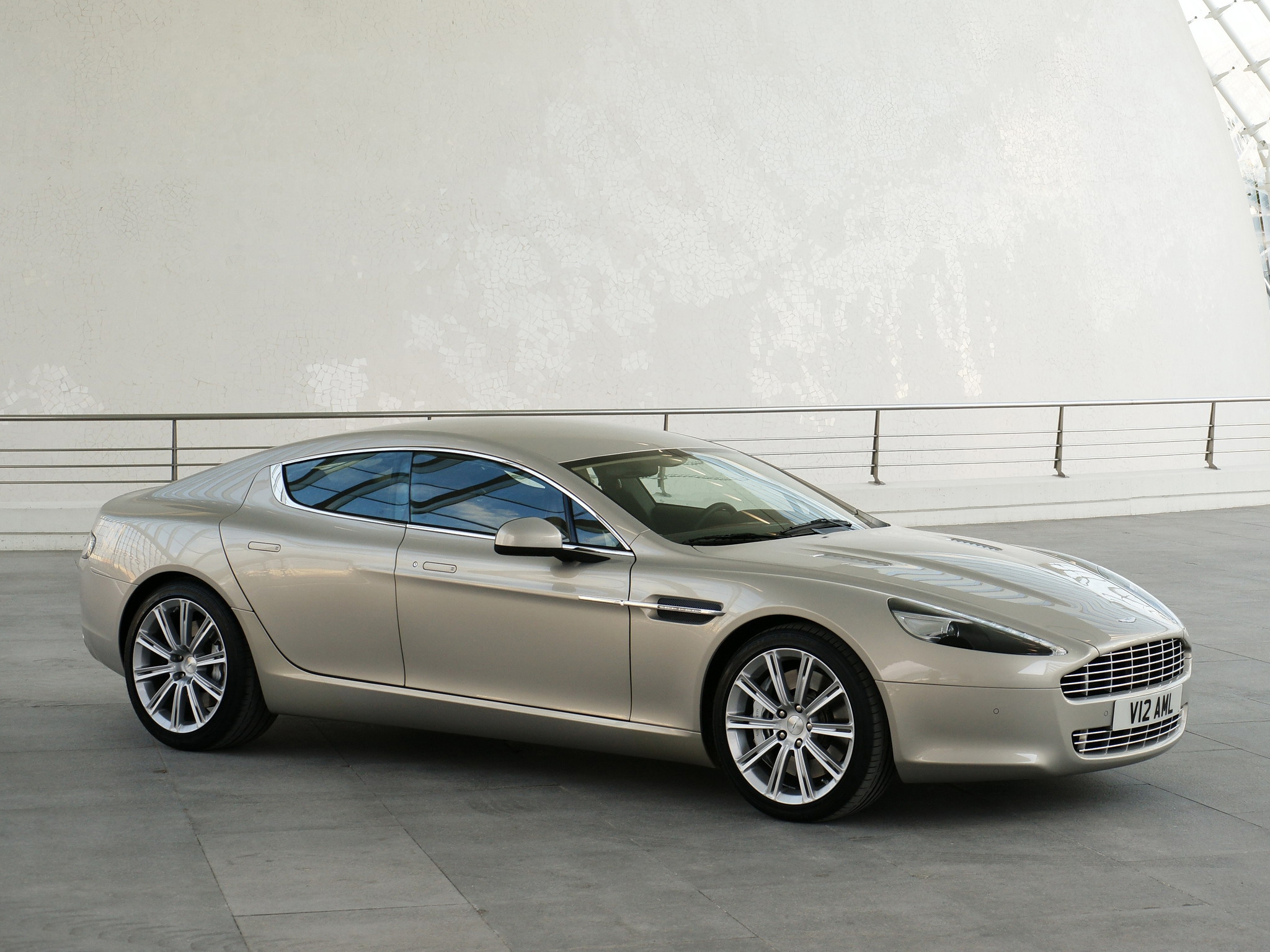 Free download wallpaper Cars, Side View, Style, 2009, Rapide, Aston Martin, Grey on your PC desktop