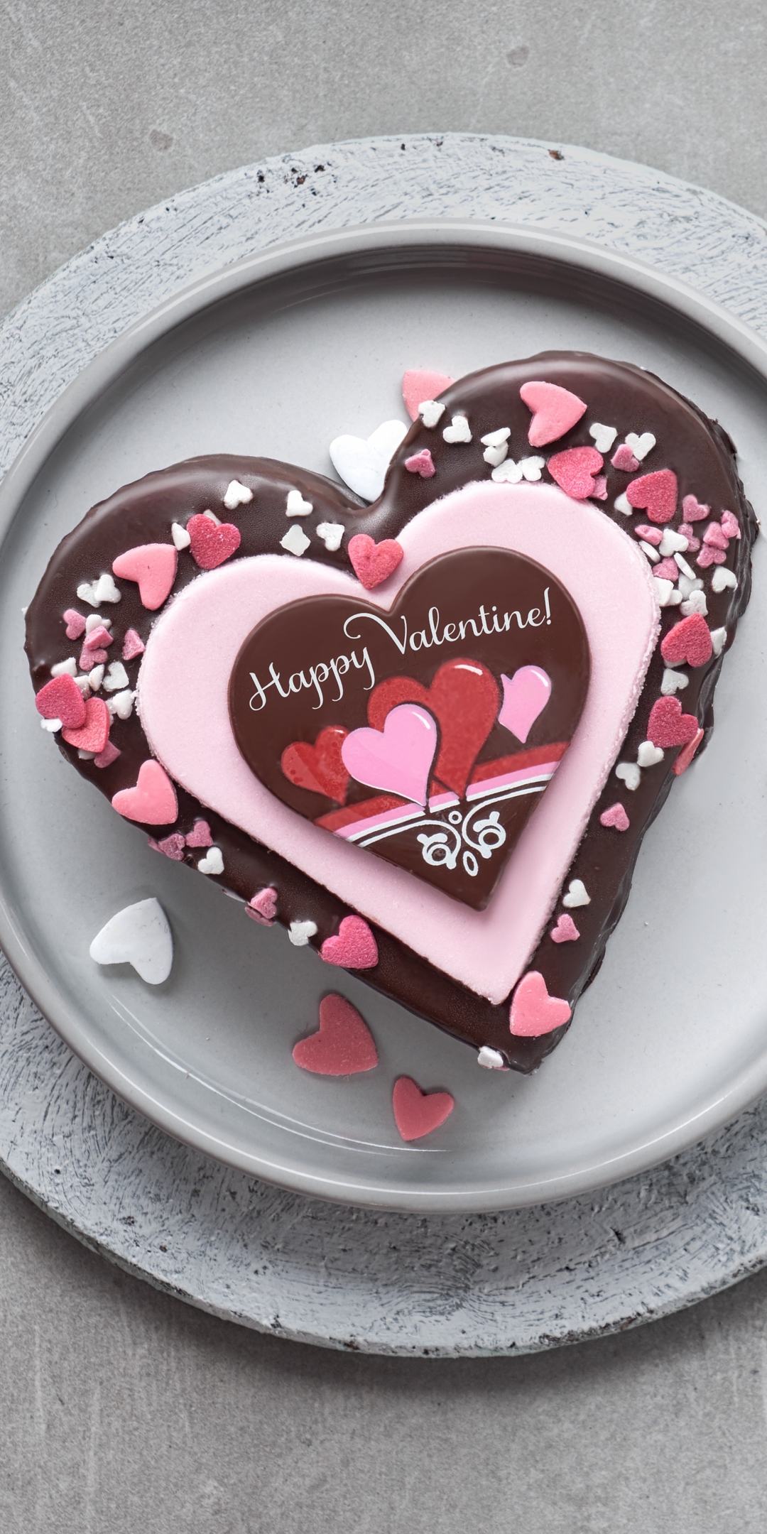 Download mobile wallpaper Valentine's Day, Still Life, Holiday, Cake, Heart Shaped for free.