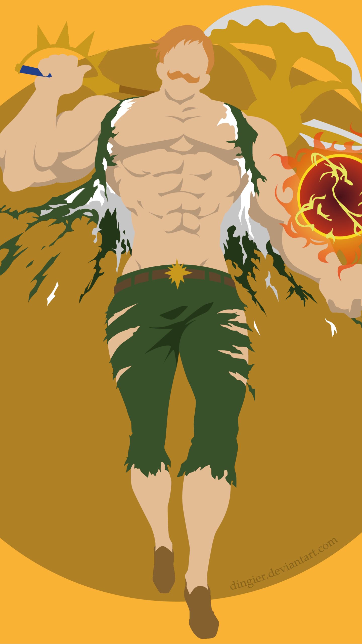 Handy-Wallpaper Animes, The Seven Deadly Sins, Escanor (Die Sieben Todsünden) kostenlos herunterladen.