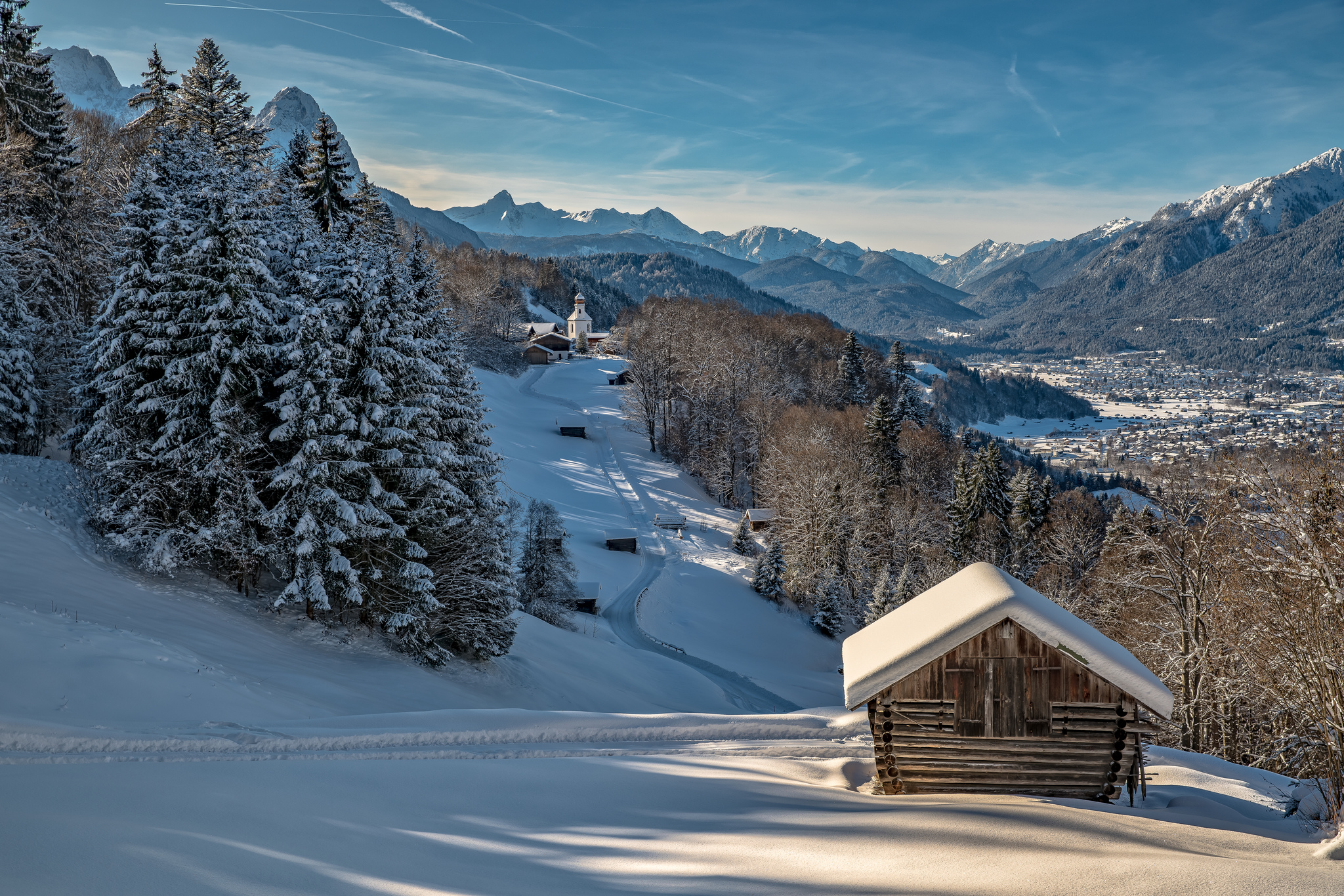 Download mobile wallpaper Winter, Snow, Forest, Tree, Photography, Cabin for free.