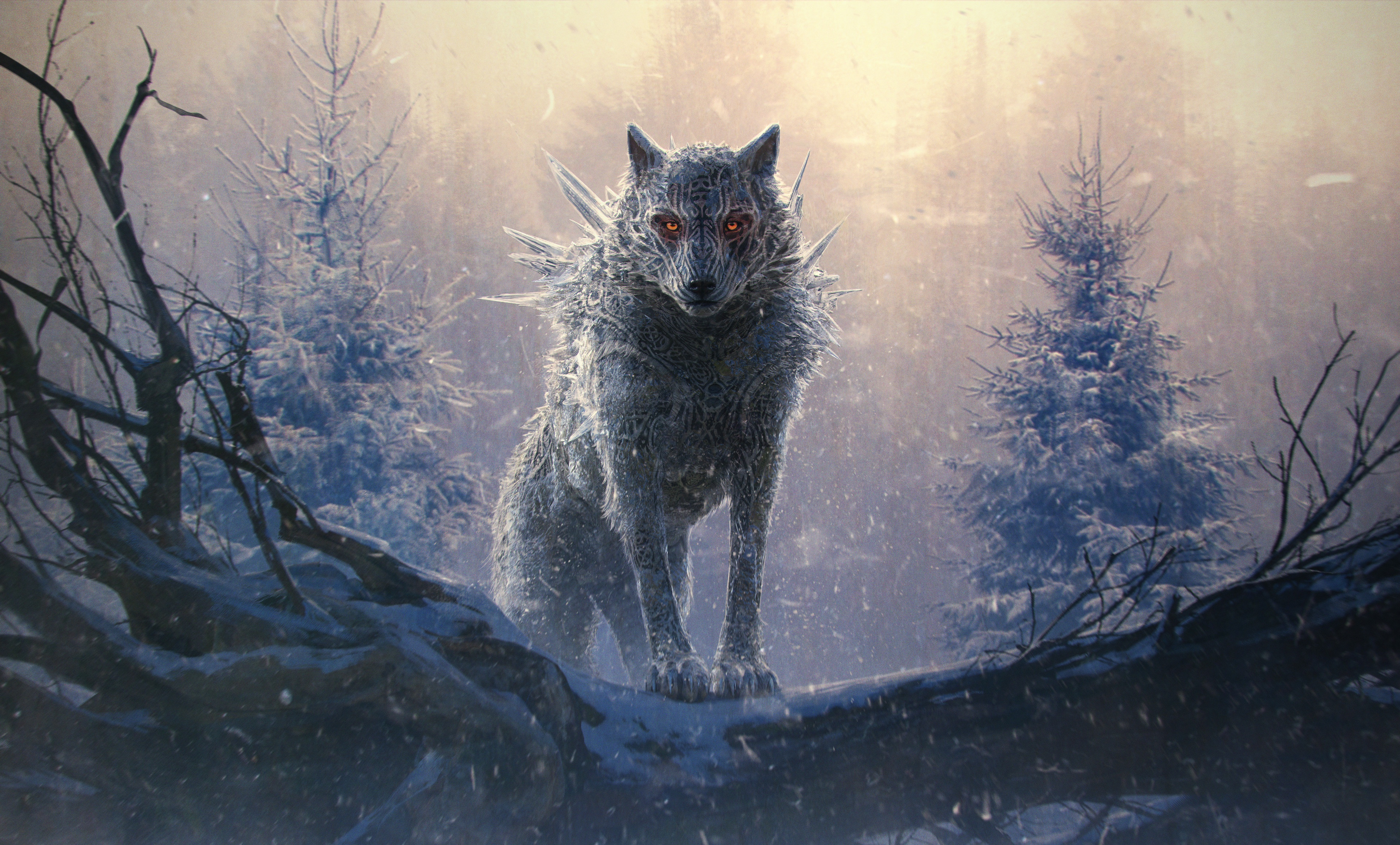 PCデスクトップにファンタジー, 狼, ファンタジー動物画像を無料でダウンロード