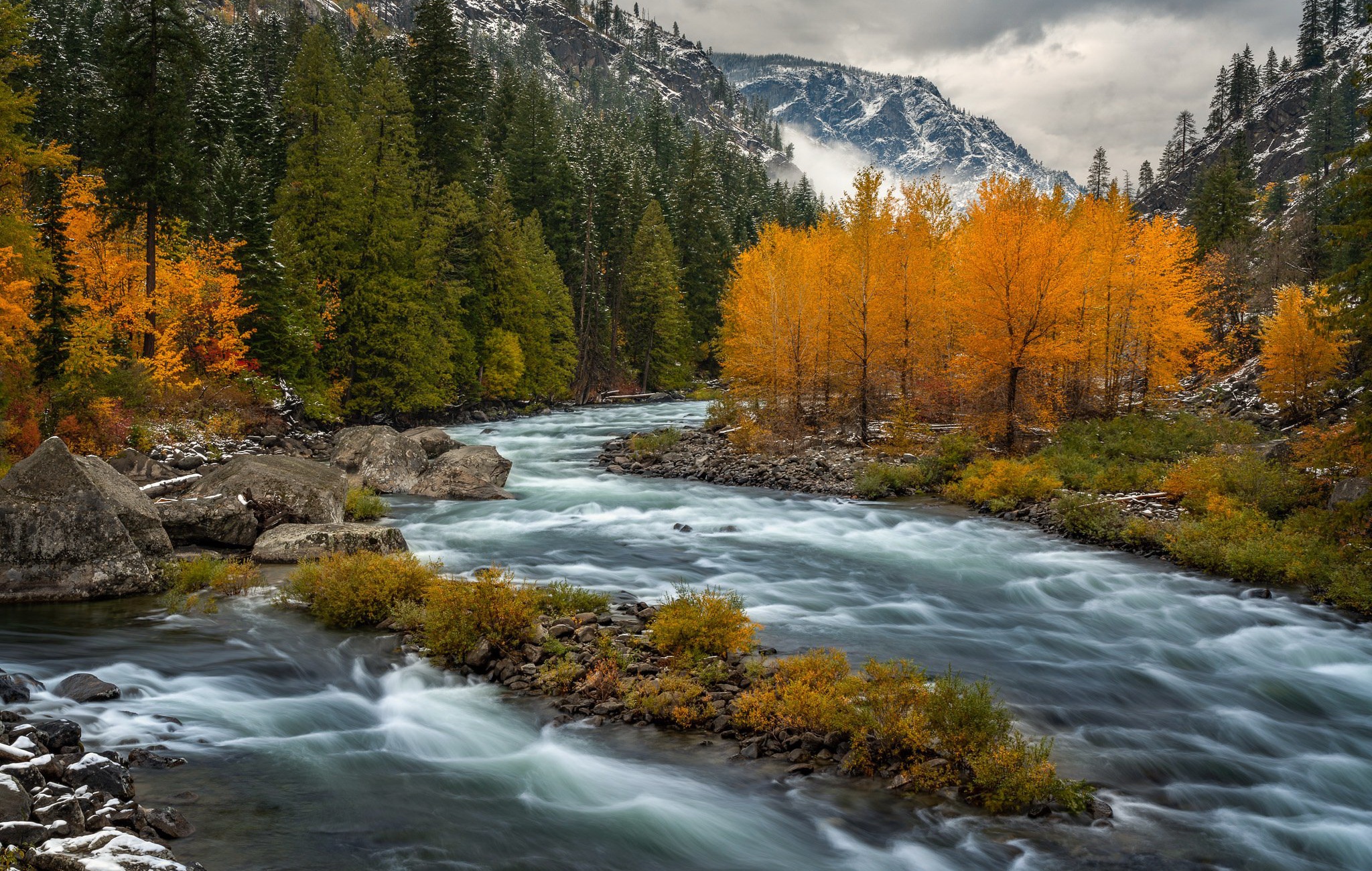 Téléchargez gratuitement l'image Automne, Montagne, La Nature, Terre/nature, Rivière sur le bureau de votre PC