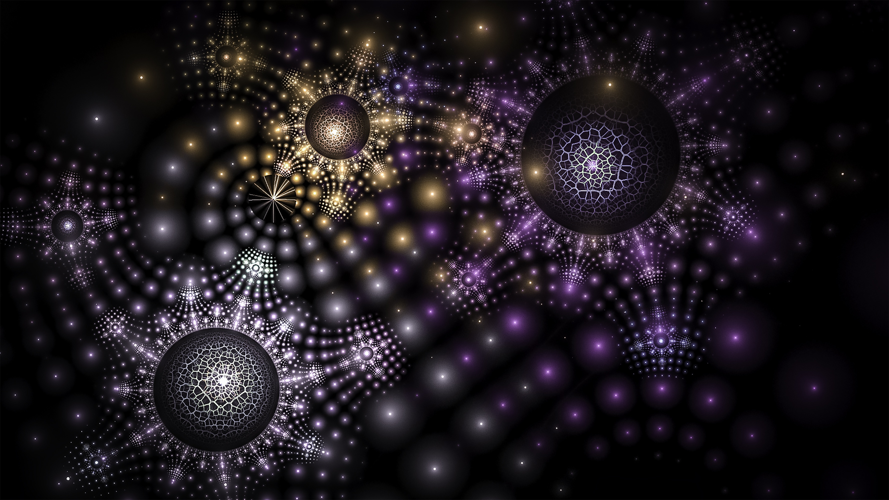 Download mobile wallpaper Circles, Patterns, Abstract, Fractal, Dark for free.