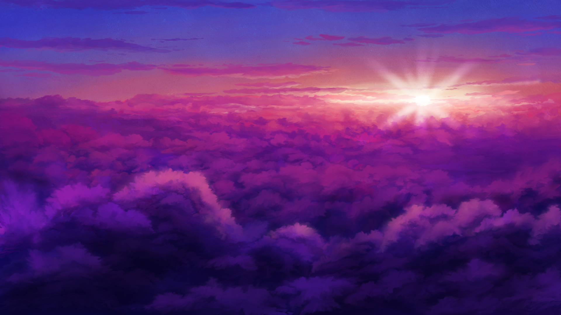 Download mobile wallpaper Anime, Sky, Cloud for free.