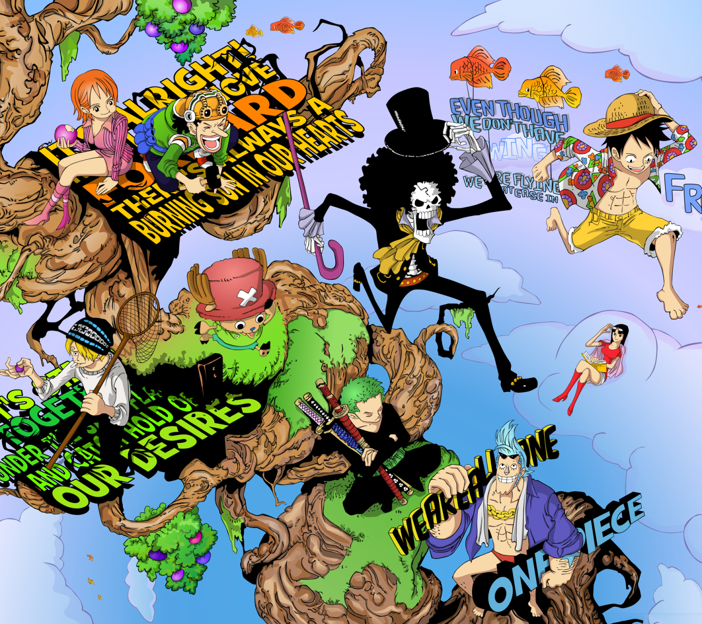 Baixe gratuitamente a imagem Anime, One Piece, Tony Tony Chopper, Usopp (One Piece), Roronoa Zoro, Monkey D Luffy, Nami (One Piece), Sanji (One Piece), Brook (One Piece), Nico Robin, Franky (One Piece) na área de trabalho do seu PC