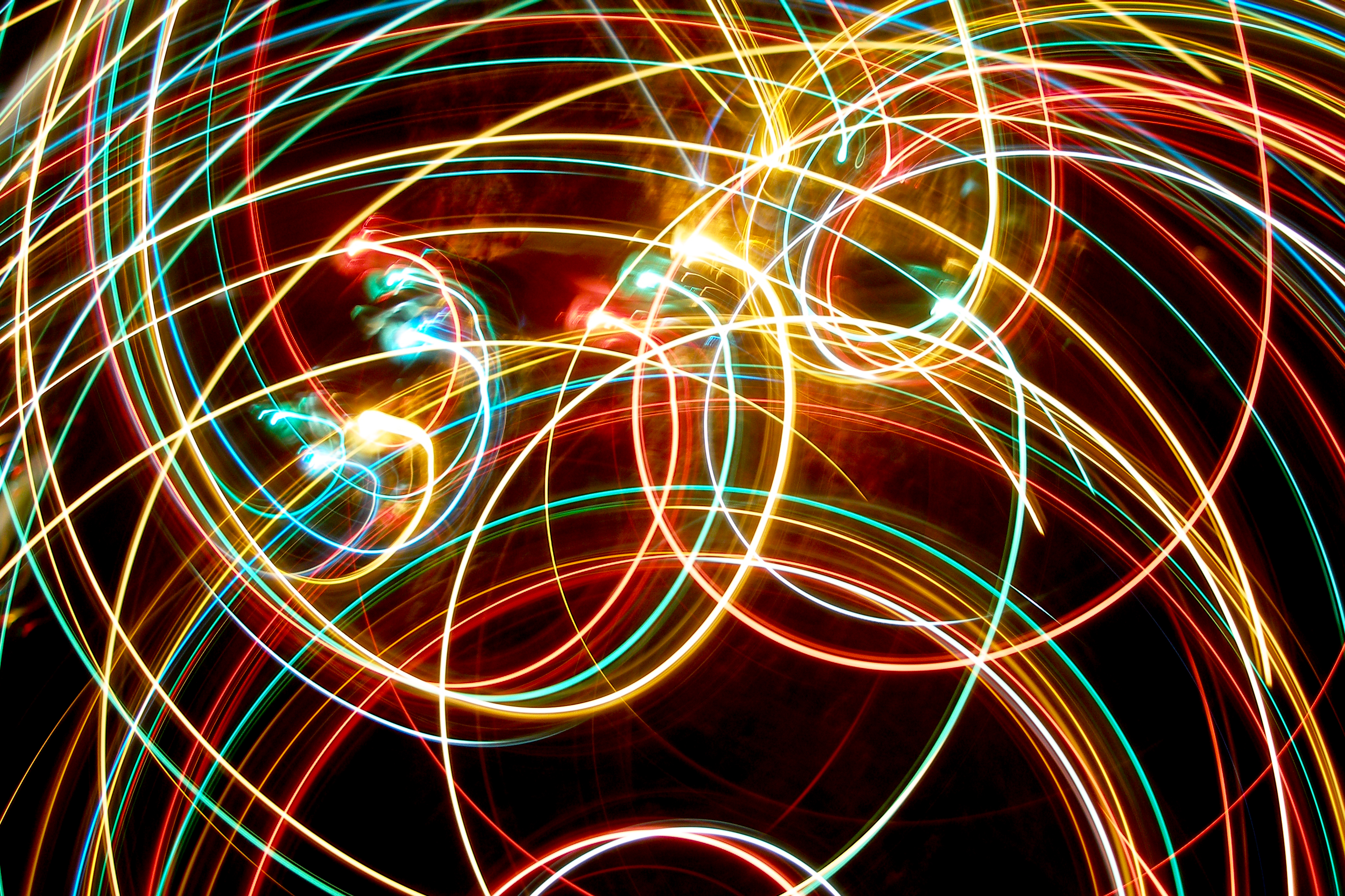 Download mobile wallpaper Long Exposure, Lights, Light, Motley, Multicolored, Shine, Abstract for free.