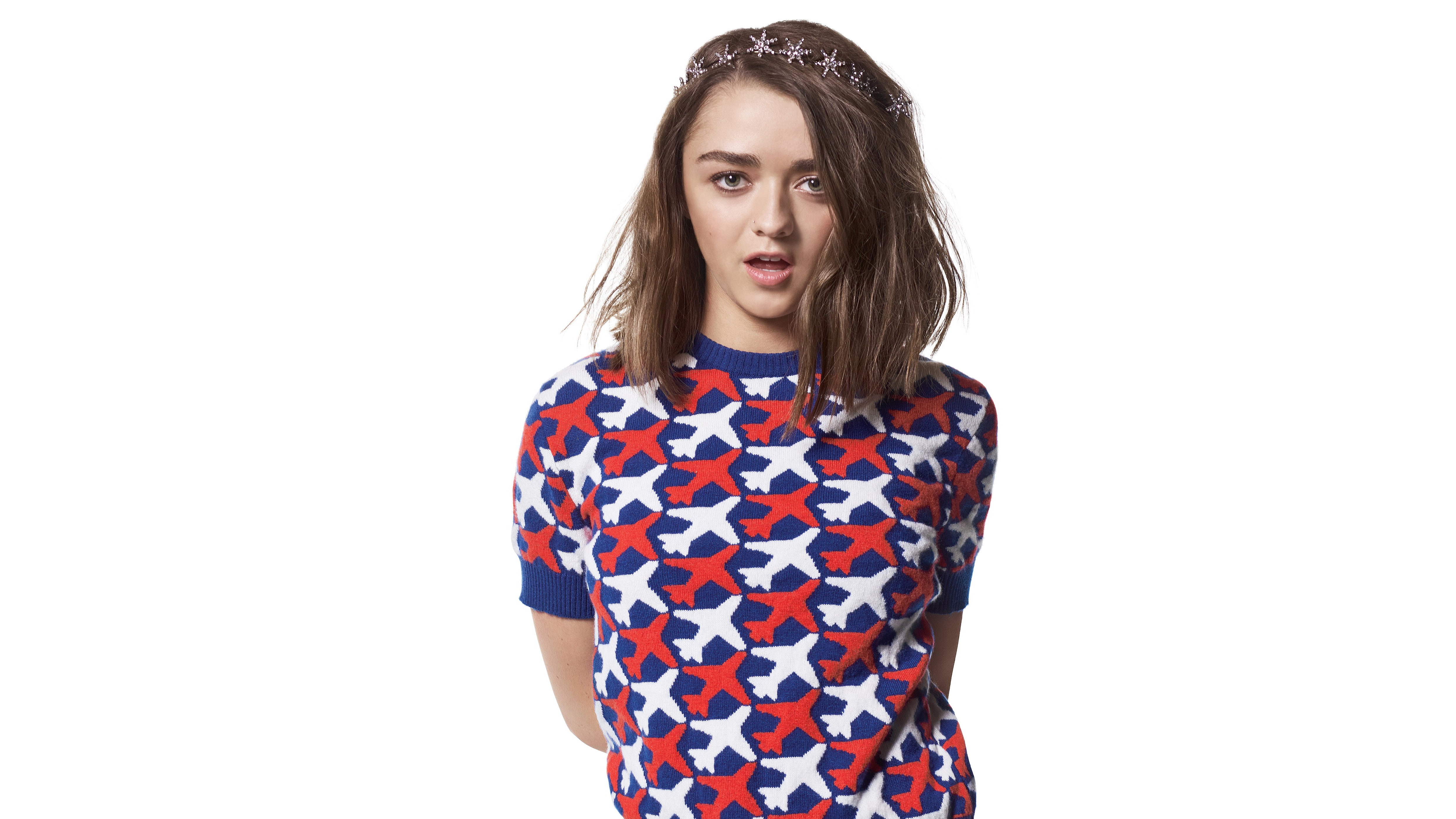 Download mobile wallpaper Brunette, British, Celebrity, Short Hair, Actress, Maisie Williams for free.