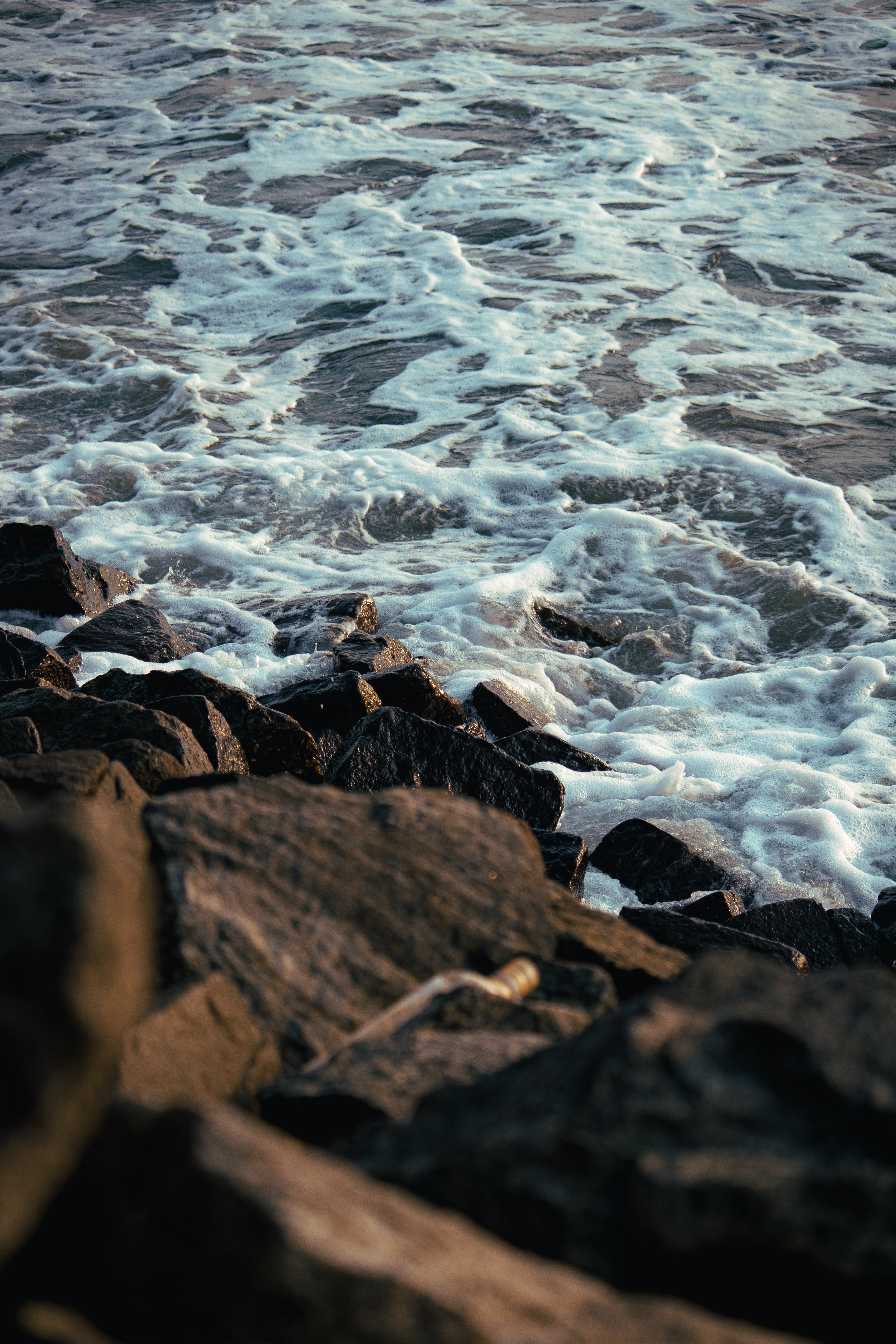 Free download wallpaper Water, Stones, Shore, Bank, Nature, Waves on your PC desktop