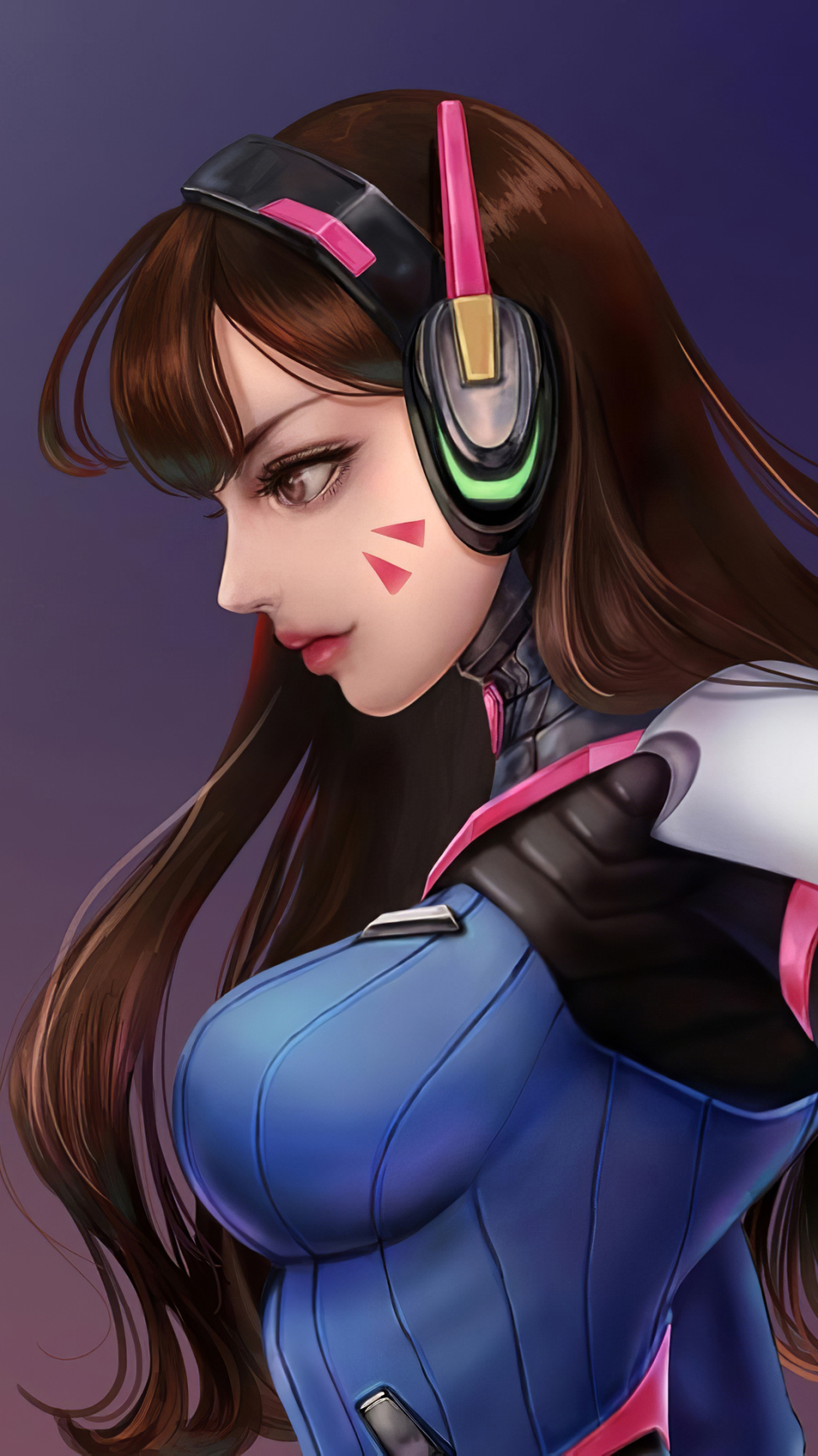 Download mobile wallpaper Overwatch, Video Game, Long Hair, Brown Hair, Woman Warrior, D Va (Overwatch) for free.