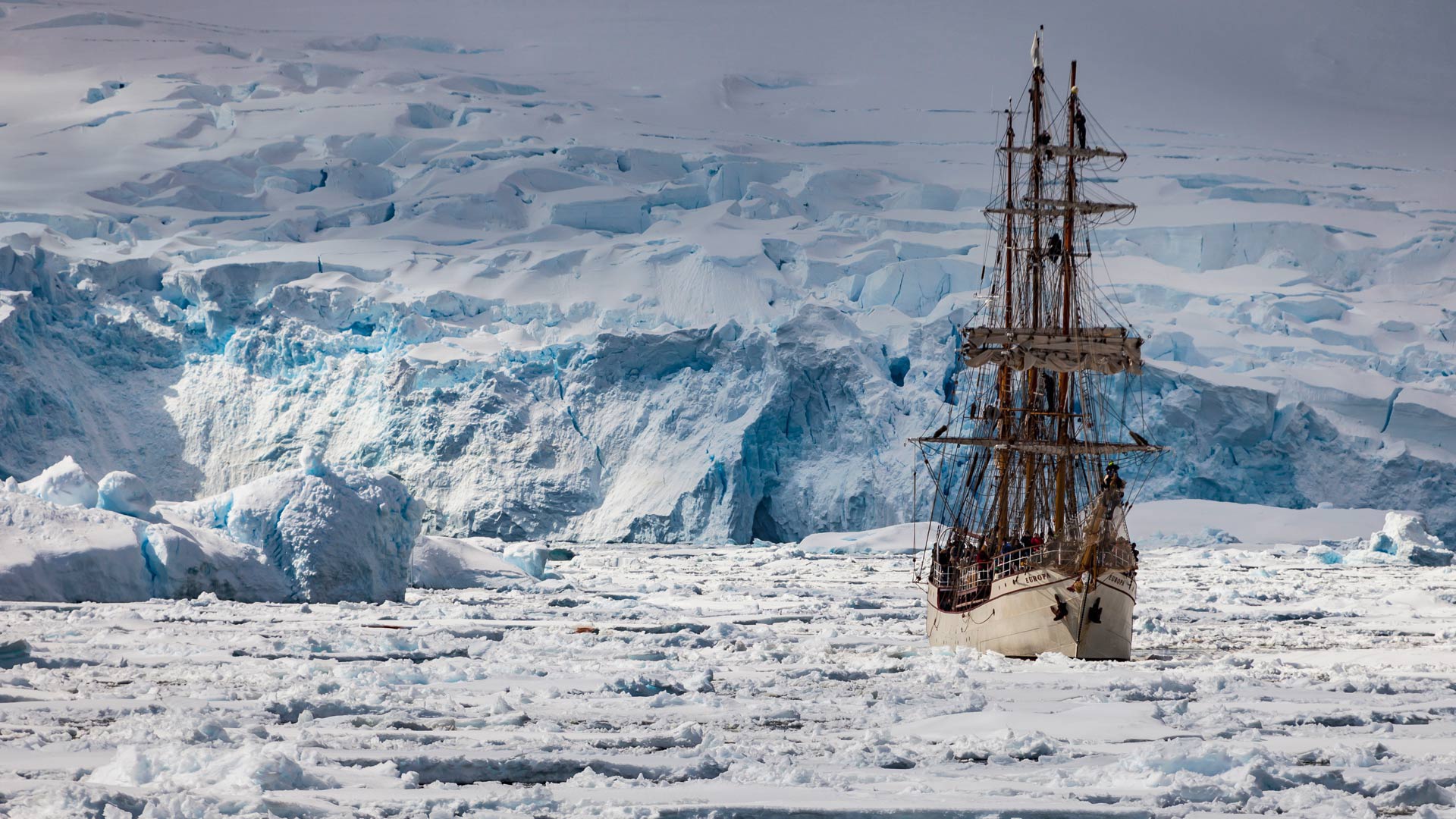 Download mobile wallpaper Ice, Ship, Antarctica, Vehicles for free.