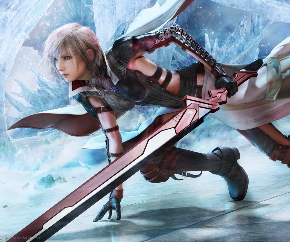 lightning returns: final fantasy xiii, video game, weapon, sword, white hair, final fantasy