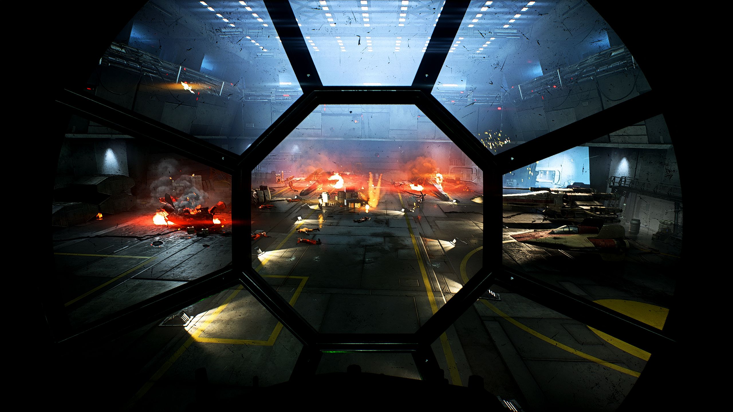 464671 Hintergrundbild herunterladen computerspiele, star wars battlefront ii (2017), cockpit, halle, krieg der sterne, tie kämpfer - Bildschirmschoner und Bilder kostenlos