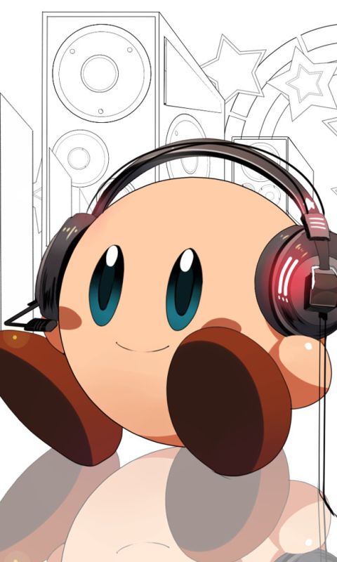 Download mobile wallpaper Headphones, Video Game, Kirby for free.