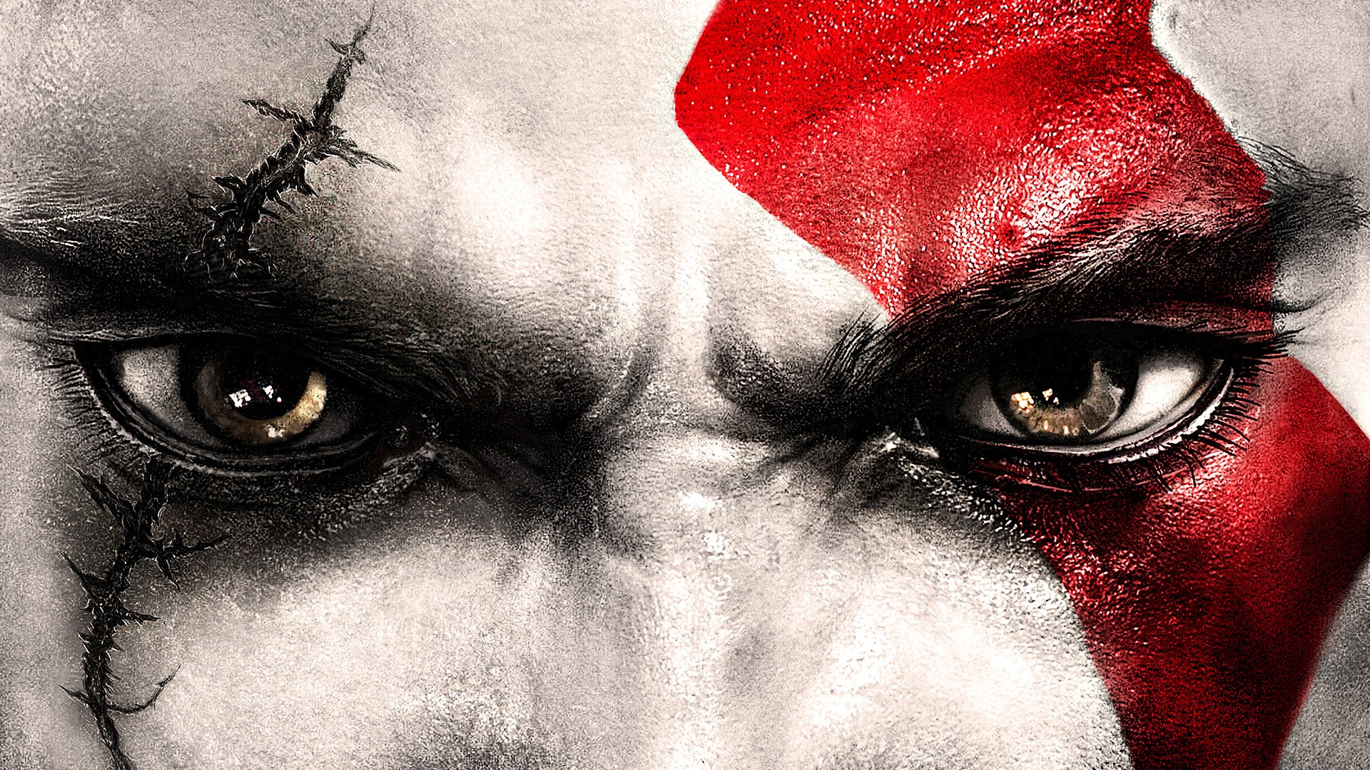 Laden Sie das God Of War, Auge, Computerspiele, Kratos (Gott Des Krieges)-Bild kostenlos auf Ihren PC-Desktop herunter
