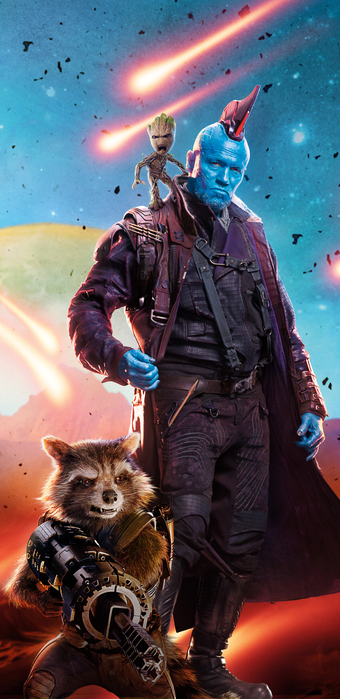 Download mobile wallpaper Movie, Rocket Raccoon, Groot, Yondu Udonta, Guardians Of The Galaxy Vol 2 for free.