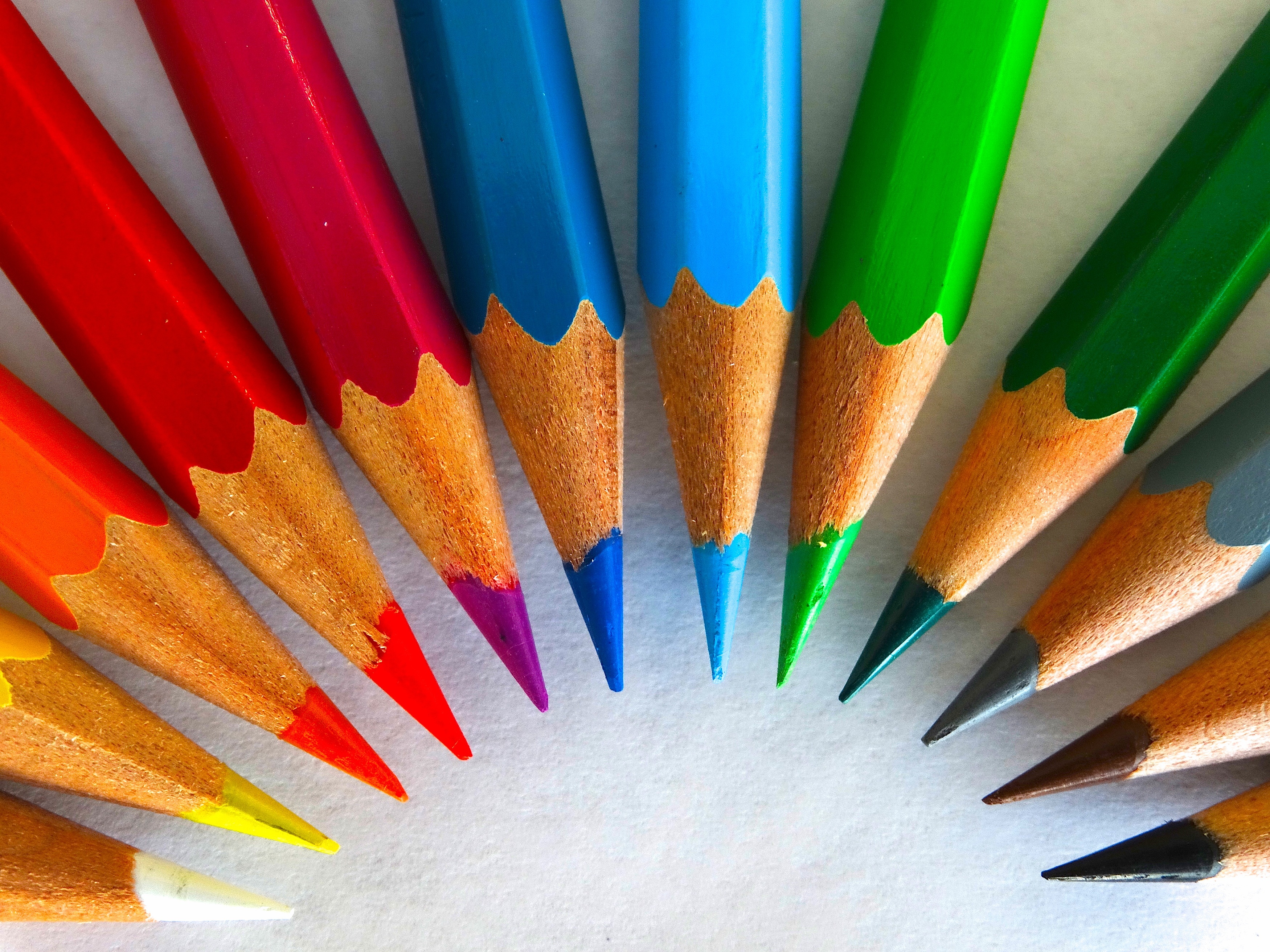 iridescent, rainbow, miscellanea, miscellaneous, colored pencils, spearhead, prick, colour pencils, imprisoned, sharpened