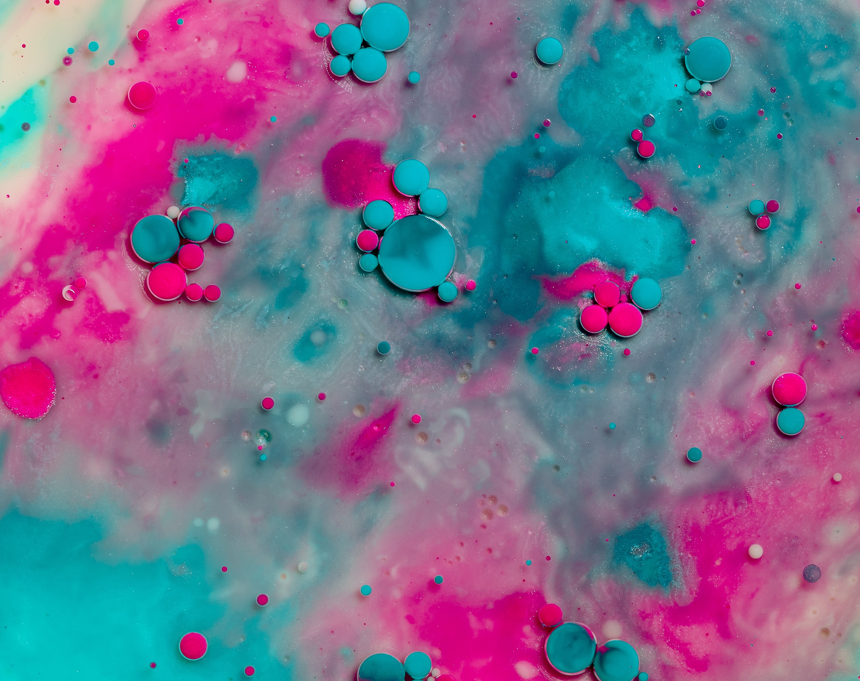 Free download wallpaper Paint, Pink, Divorces, Bubbles, Abstract on your PC desktop