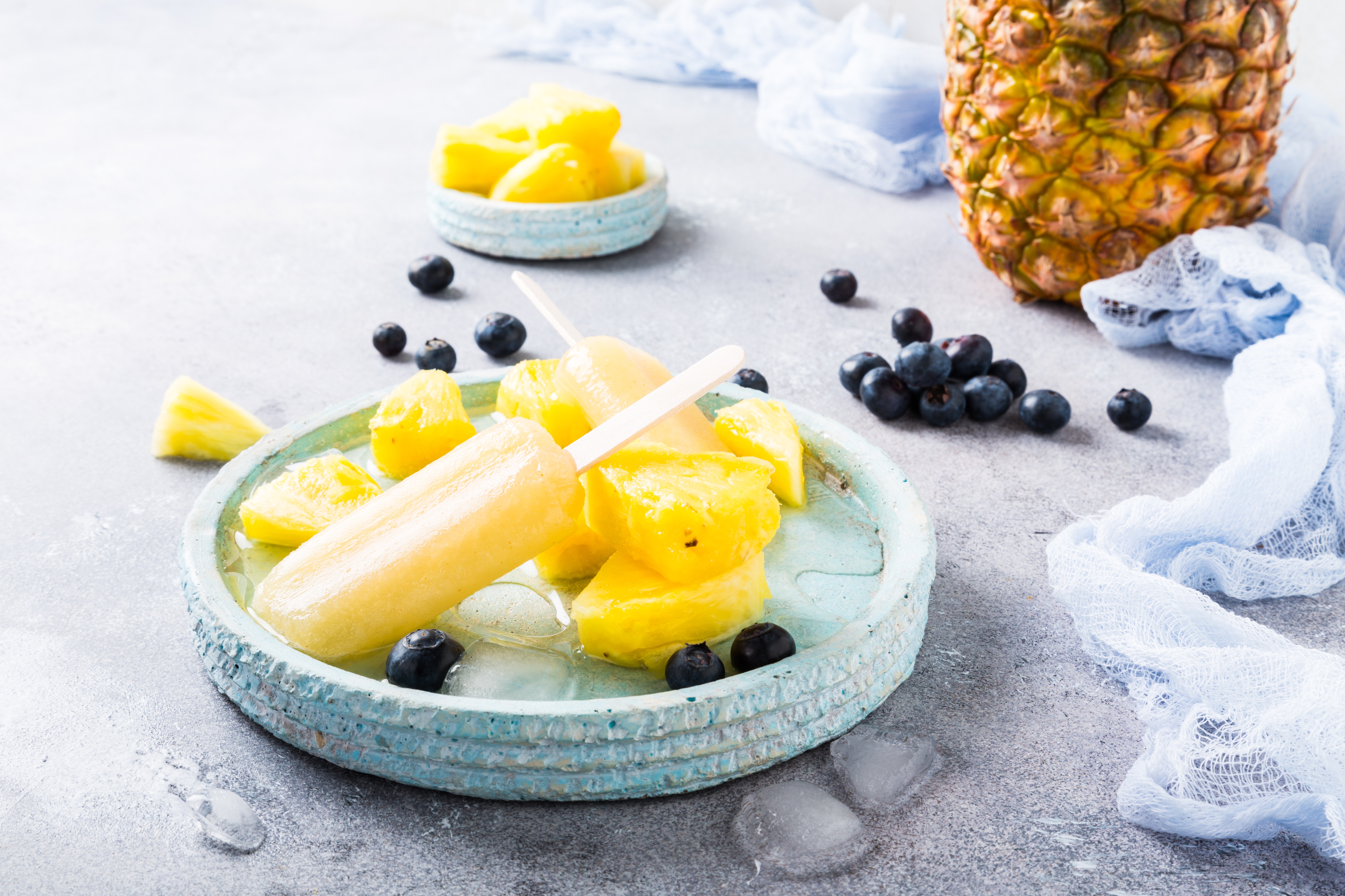 Free download wallpaper Food, Blueberry, Ice Cream, Still Life, Fruit, Pineapple, Popsicle on your PC desktop