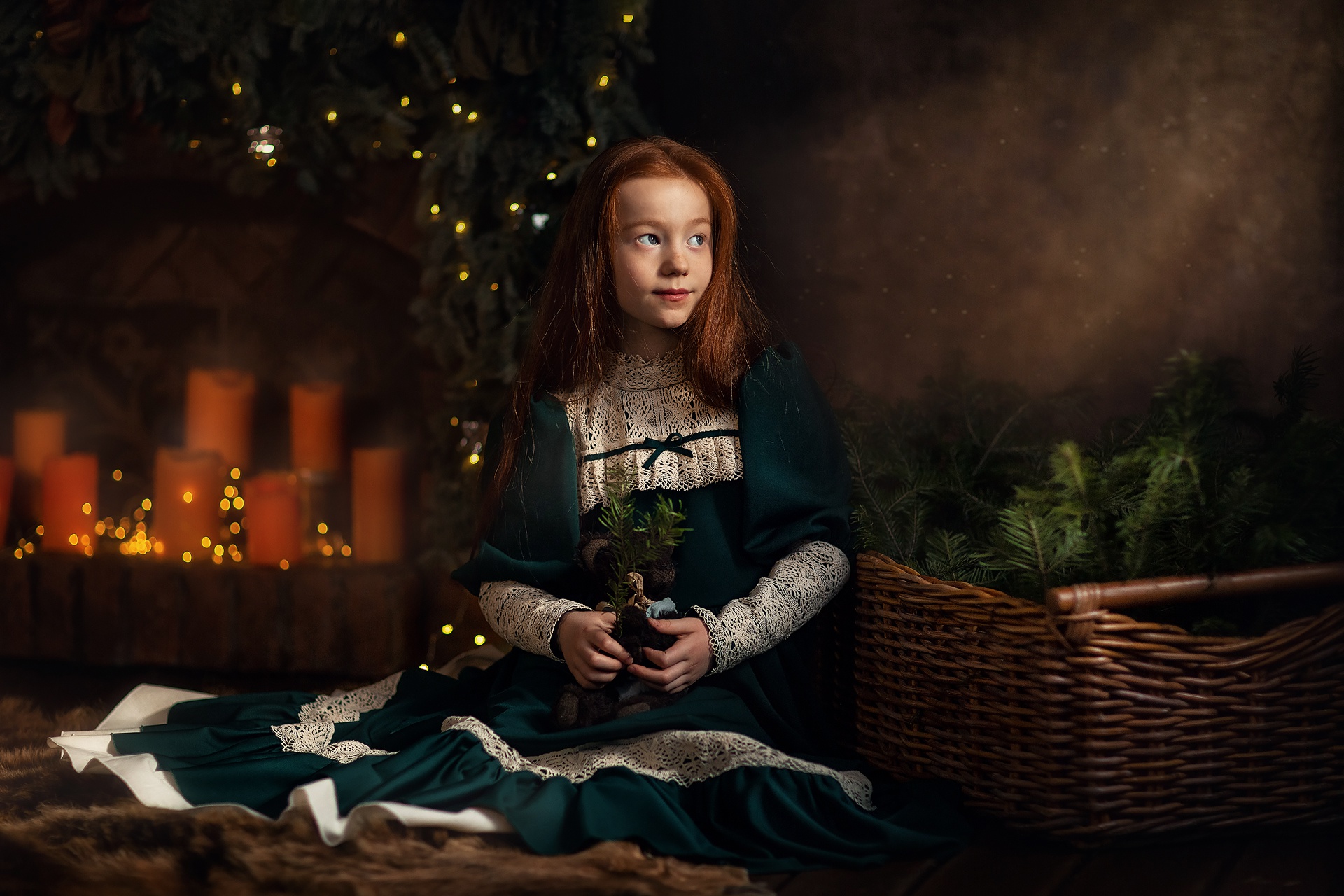 Download mobile wallpaper Redhead, Child, Dress, Photography for free.