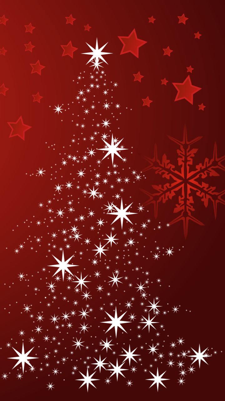Handy-Wallpaper Feiertage, Sterne, Schnee, Weihnachten, Weihnachtsbaum, Schneeflocke kostenlos herunterladen.