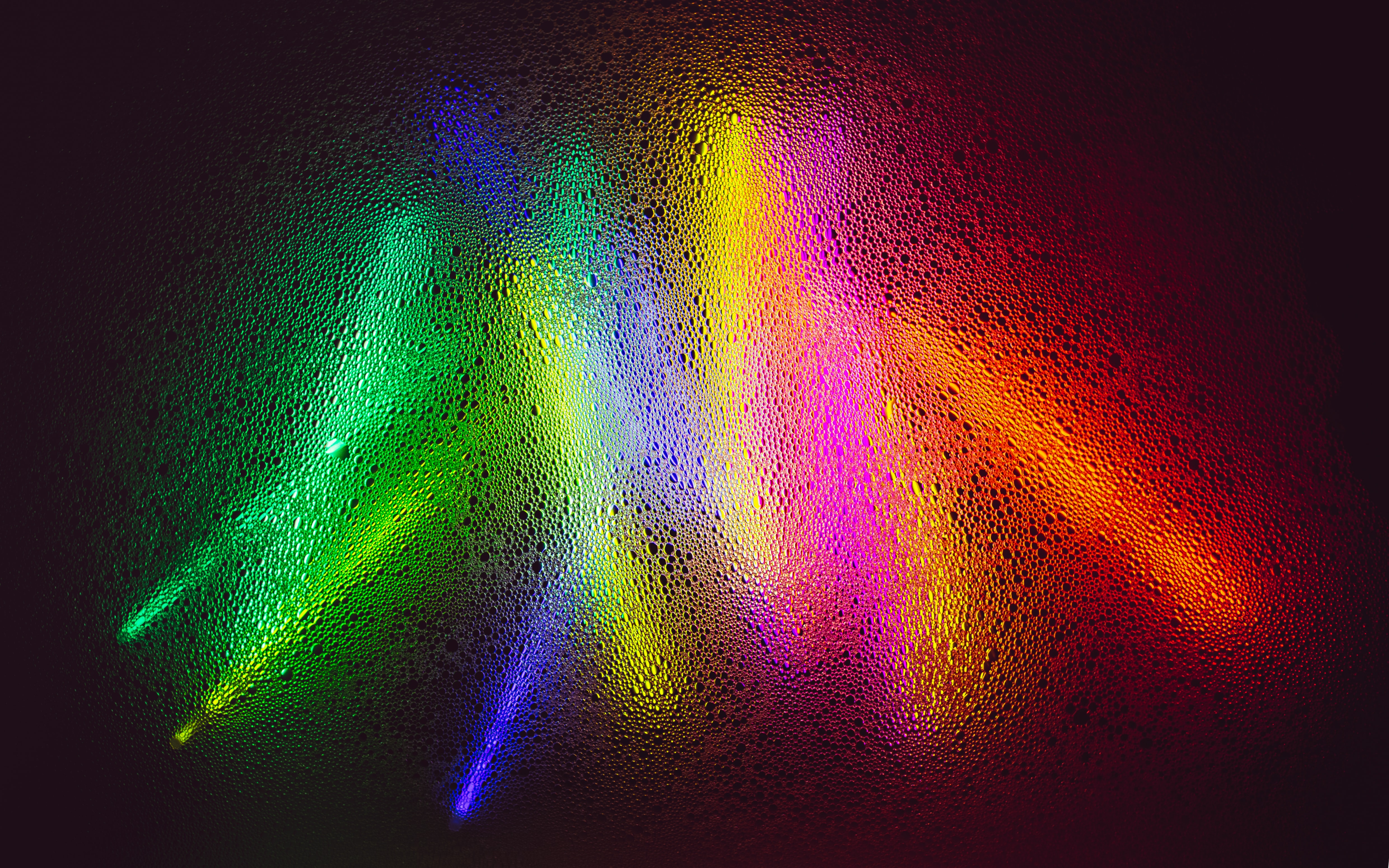 Free download wallpaper Shine, Light, Motley, Surface, Bubbles, Multicolored, Dark, Neon on your PC desktop