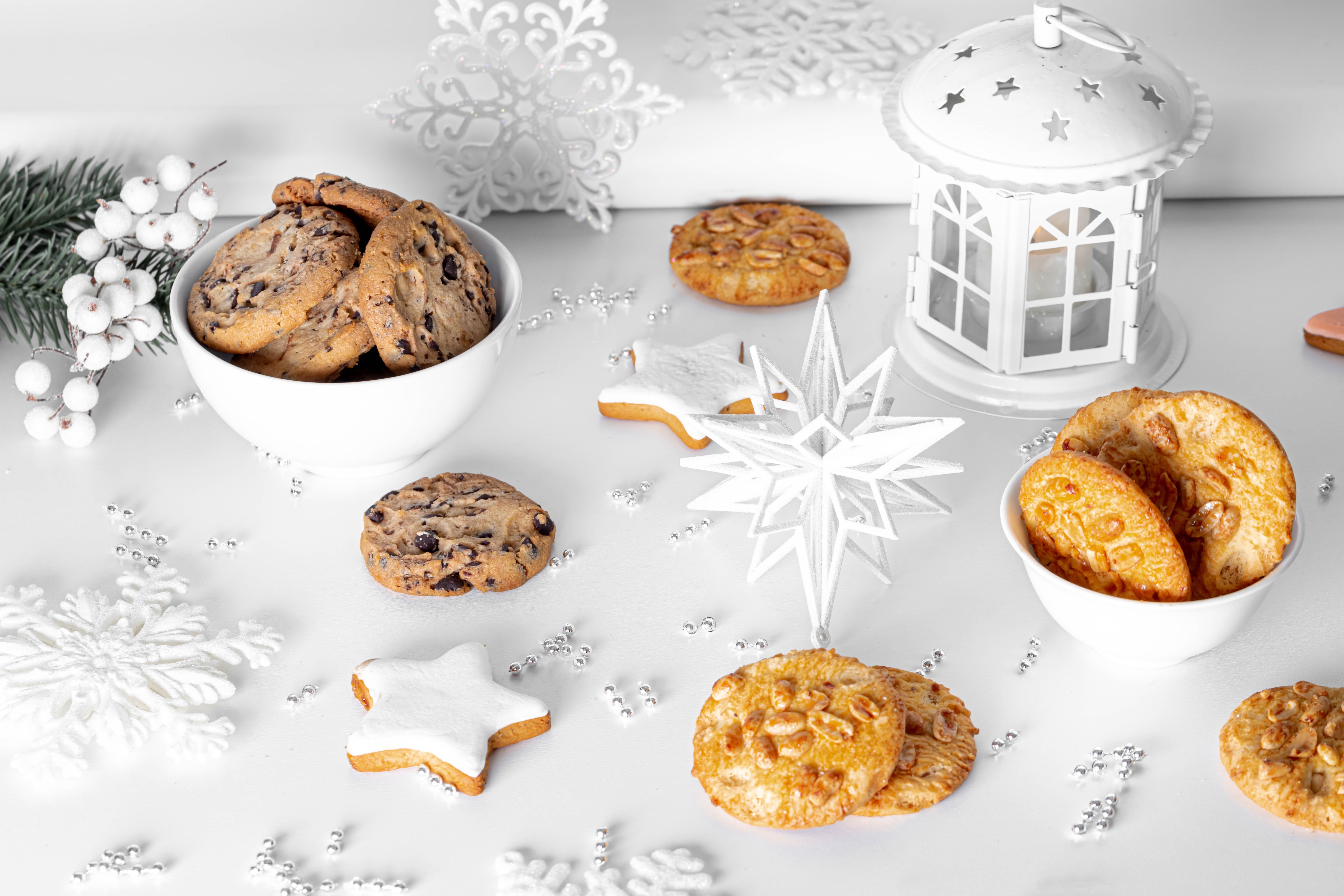 Téléchargez gratuitement l'image Nourriture, Noël, Lanterne, Flocon De Neige, Biscuit, Nature Morte sur le bureau de votre PC
