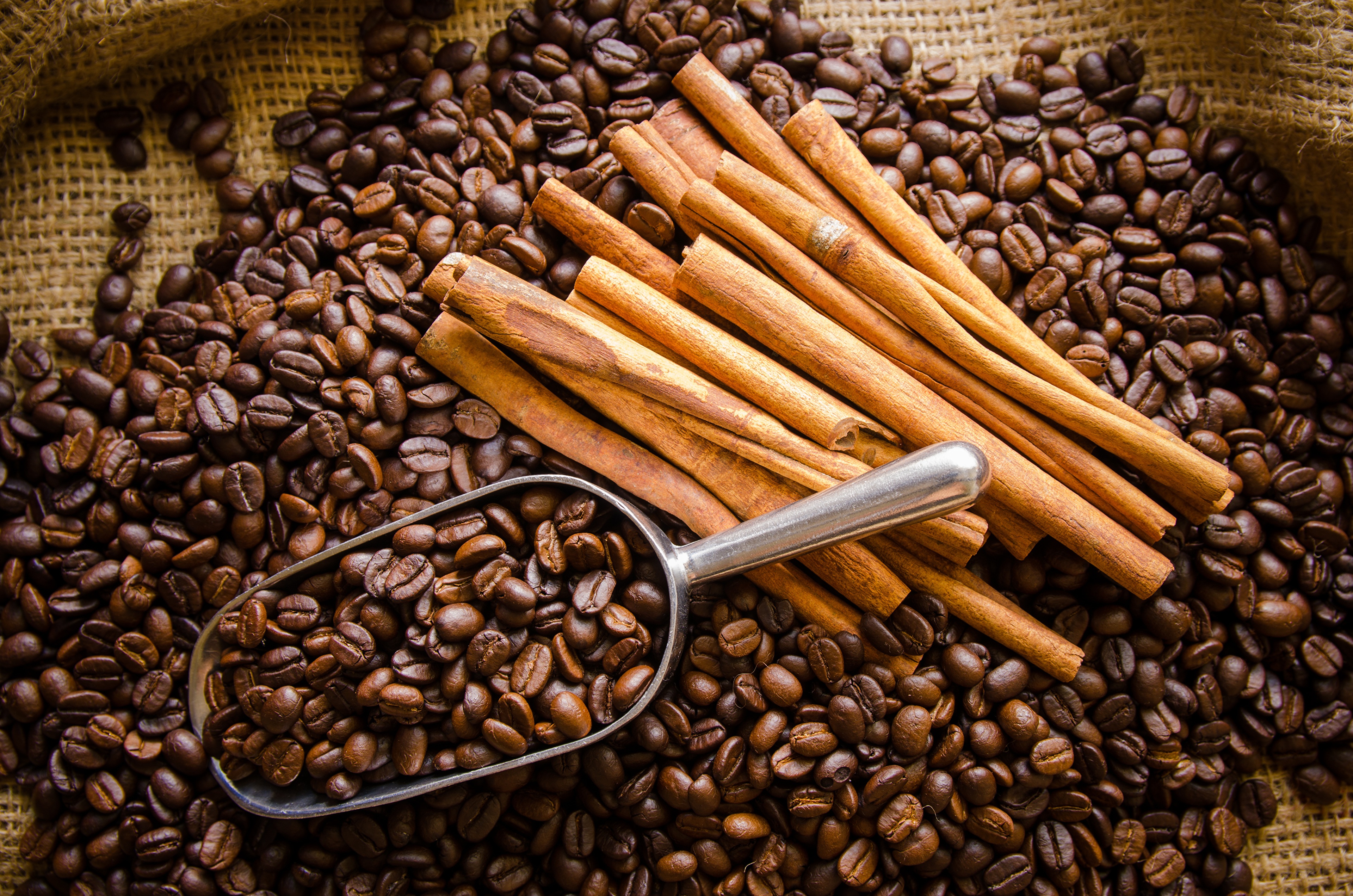 Download mobile wallpaper Food, Coffee, Cinnamon, Coffee Beans for free.