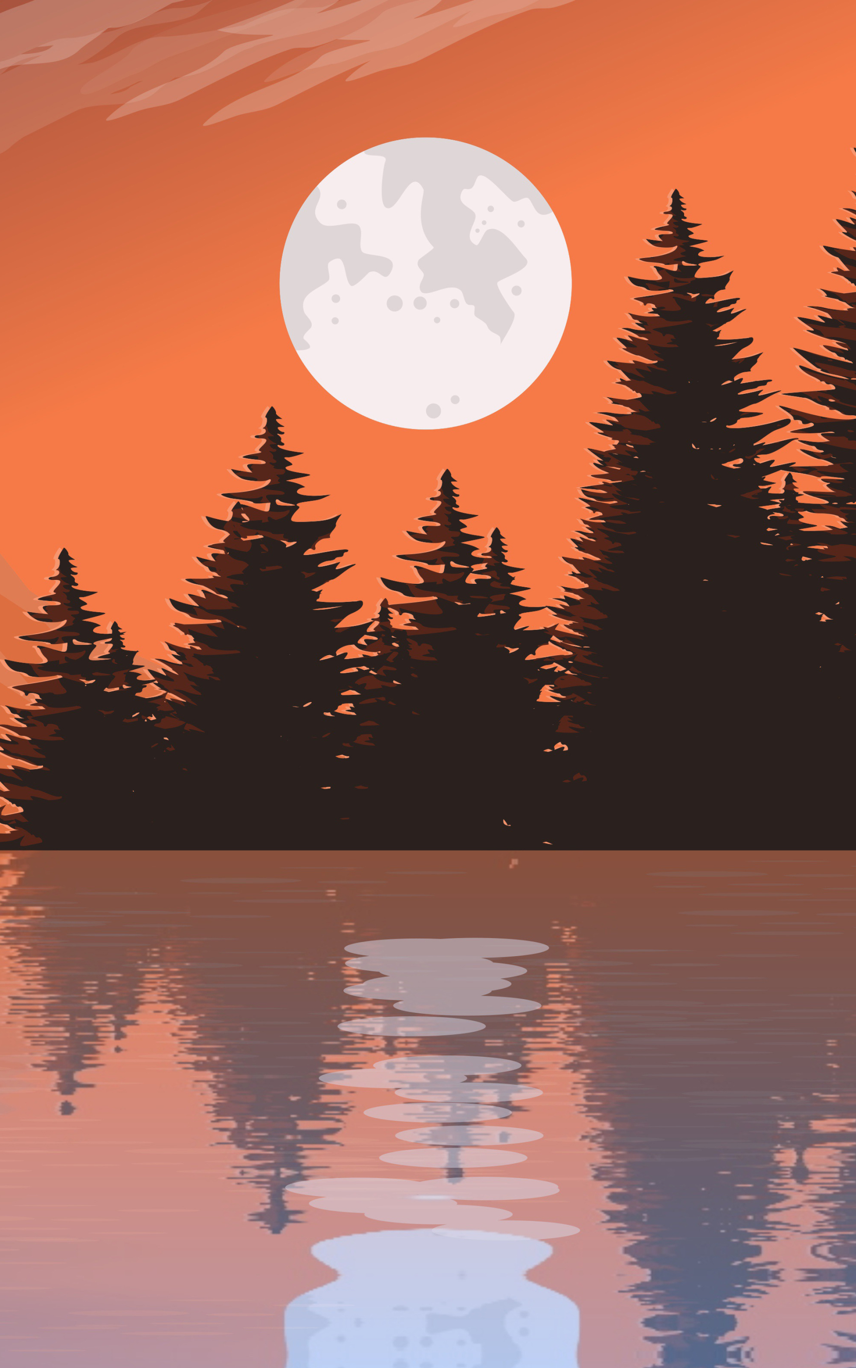 Download mobile wallpaper Moon, Artistic for free.