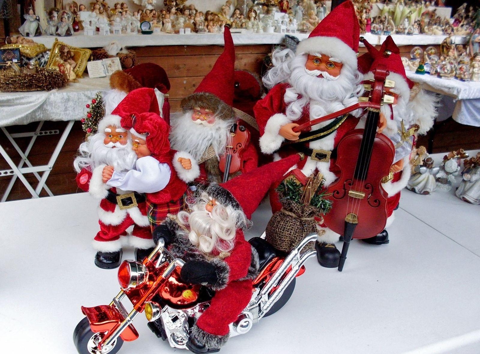christmas, holidays, santa claus, toys, holiday, motorcycle, santa's claus HD wallpaper