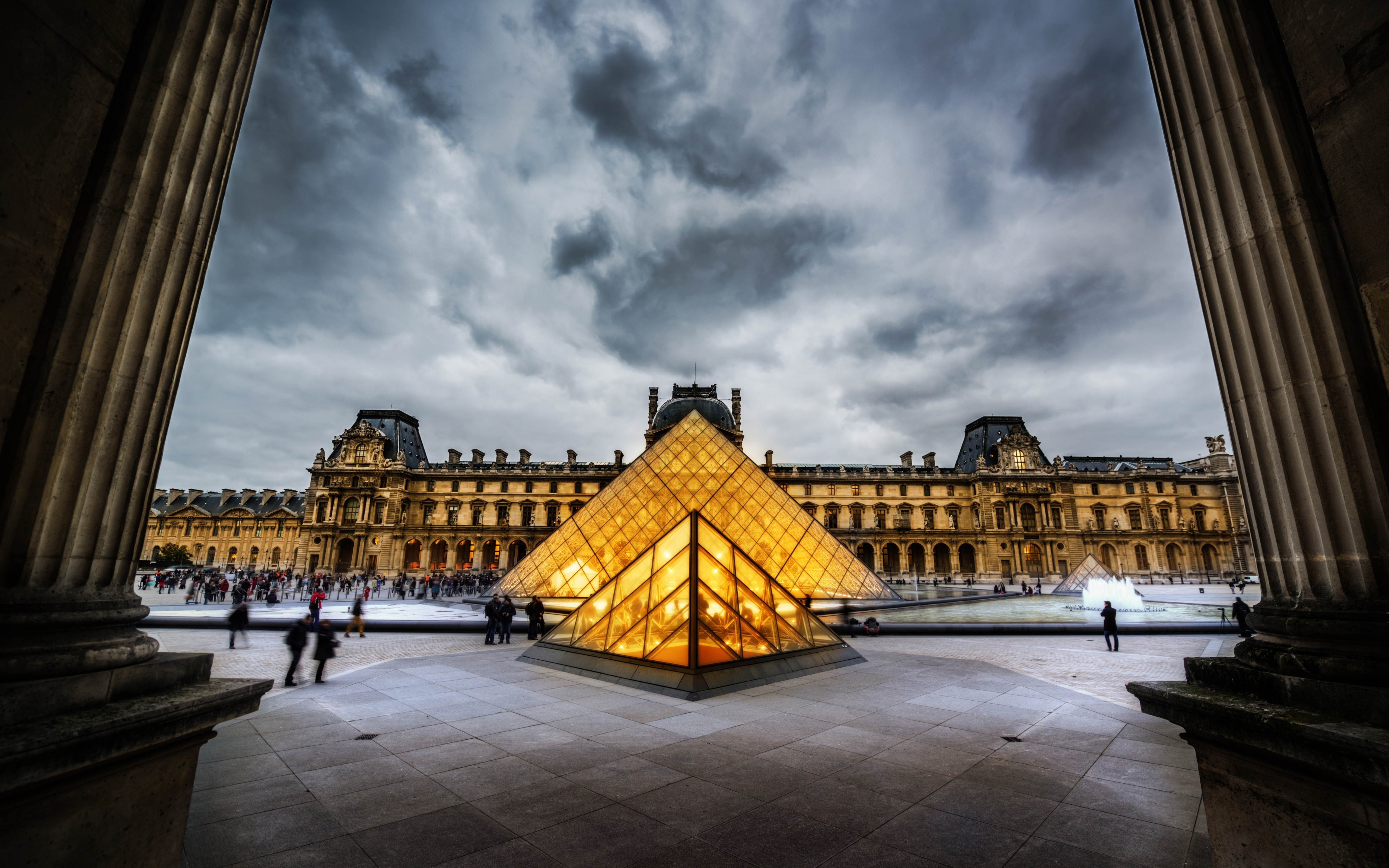 the louvre, paris, man made, france, hdr
