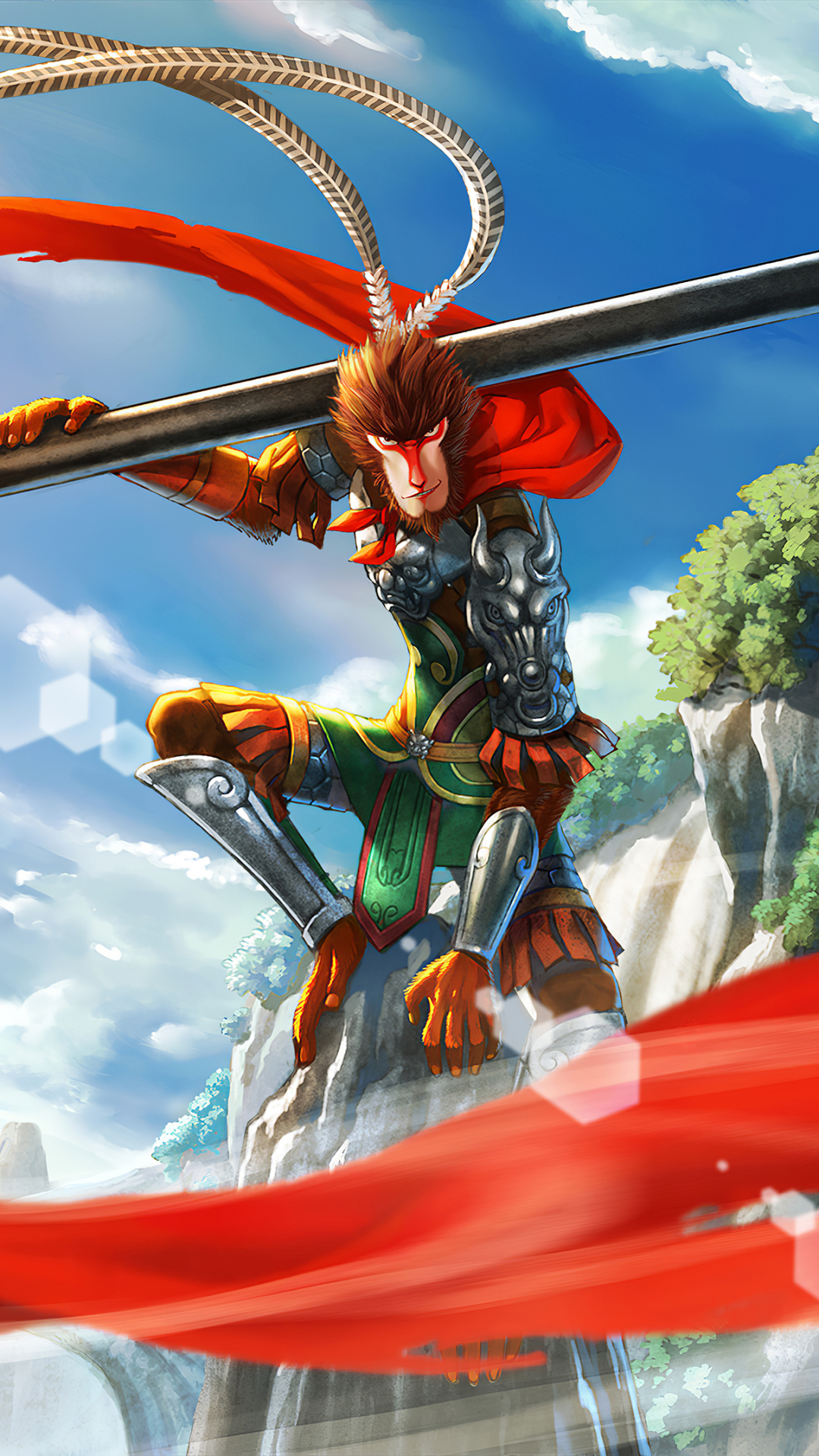 Download mobile wallpaper Fantasy, Monkey, Warrior, Sun Wukong for free.