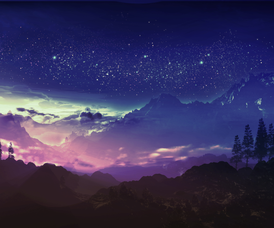 Free download wallpaper Anime, Landscape, Sky, Mountain, Cloud on your PC desktop