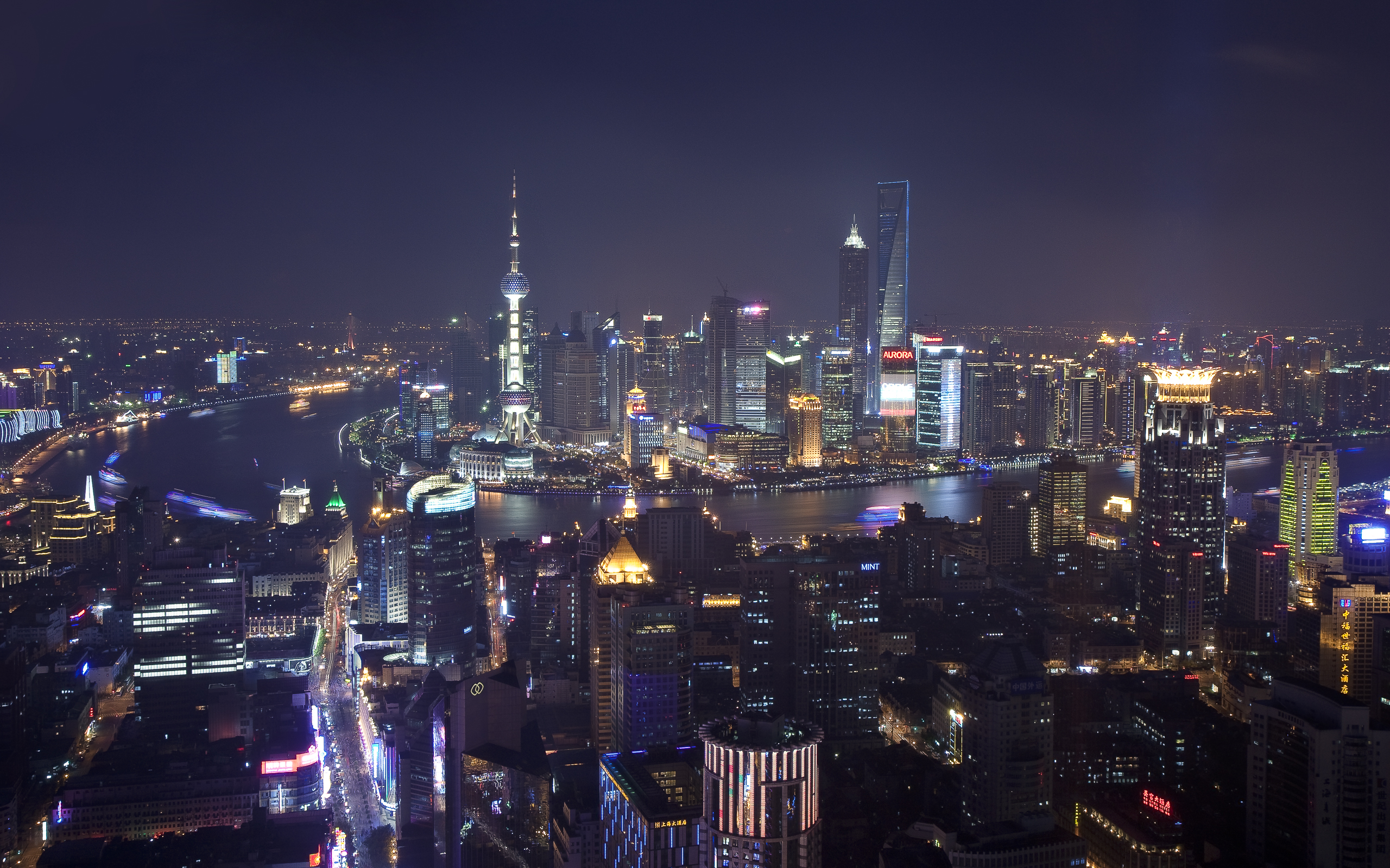 無料モバイル壁紙上海, 中国, 都市, マンメイド, 夜をダウンロードします。