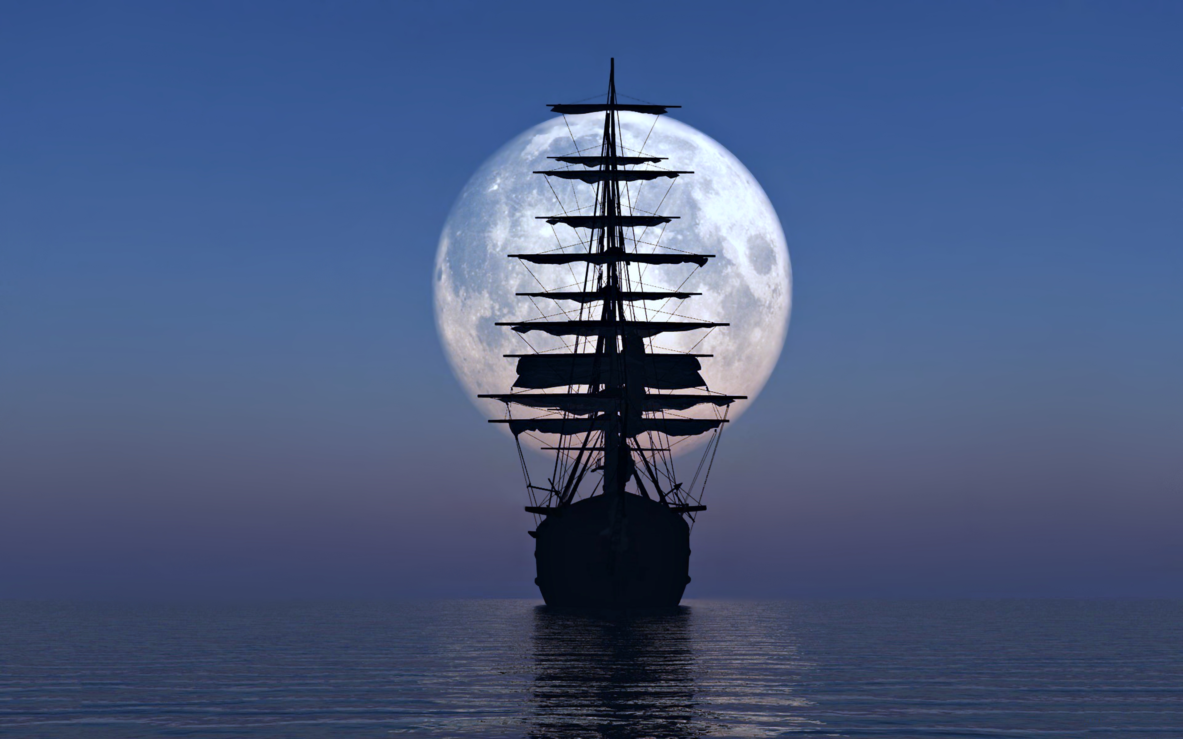 685681画像をダウンロード帆船, 海, 月, 乗り物, 海洋, ヨット, 輸送する-壁紙とスクリーンセーバーを無料で