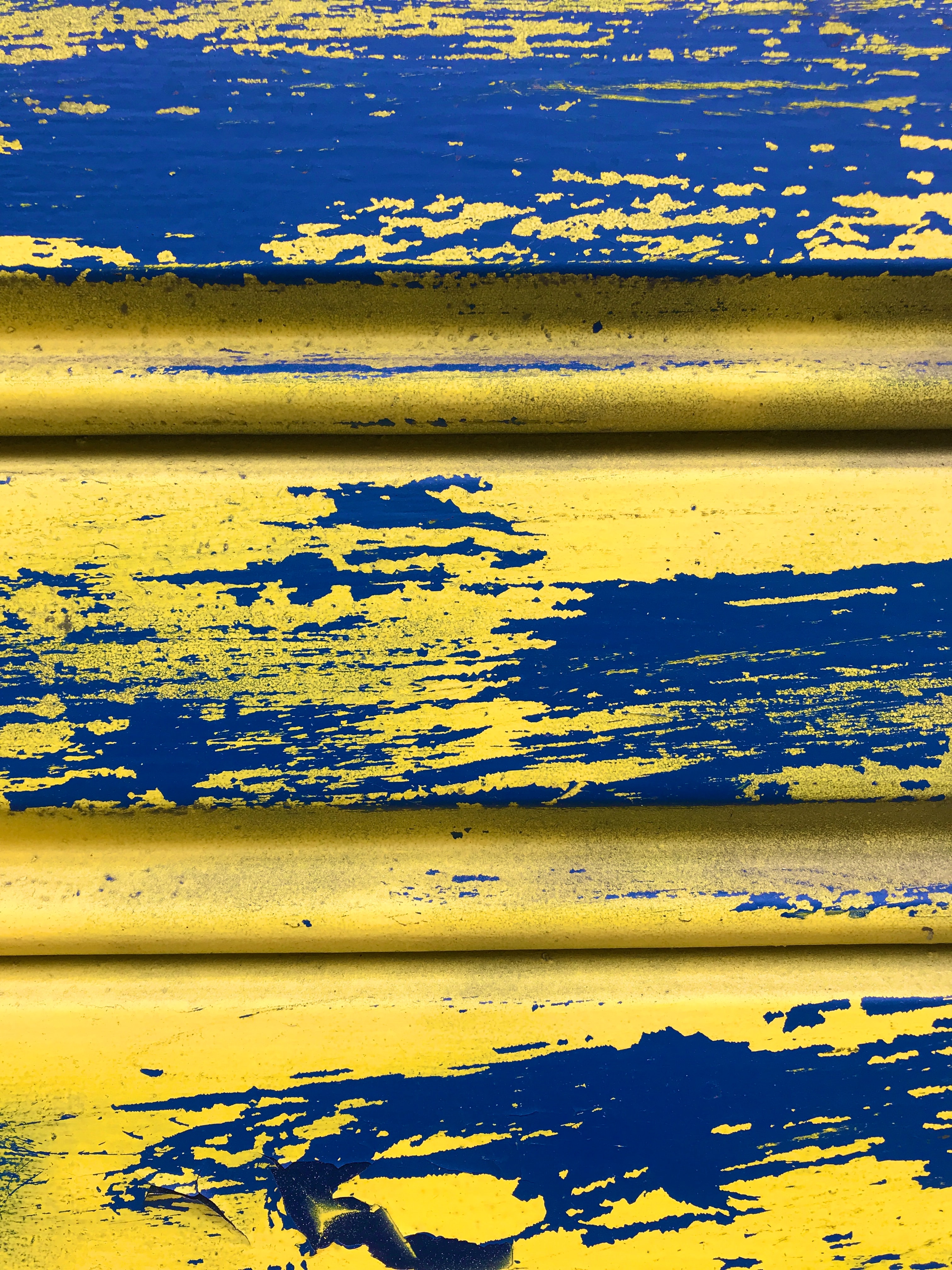 Скачать обои бесплатно Забор, Синий, Желтый, Краска, Текстуры картинка на рабочий стол ПК