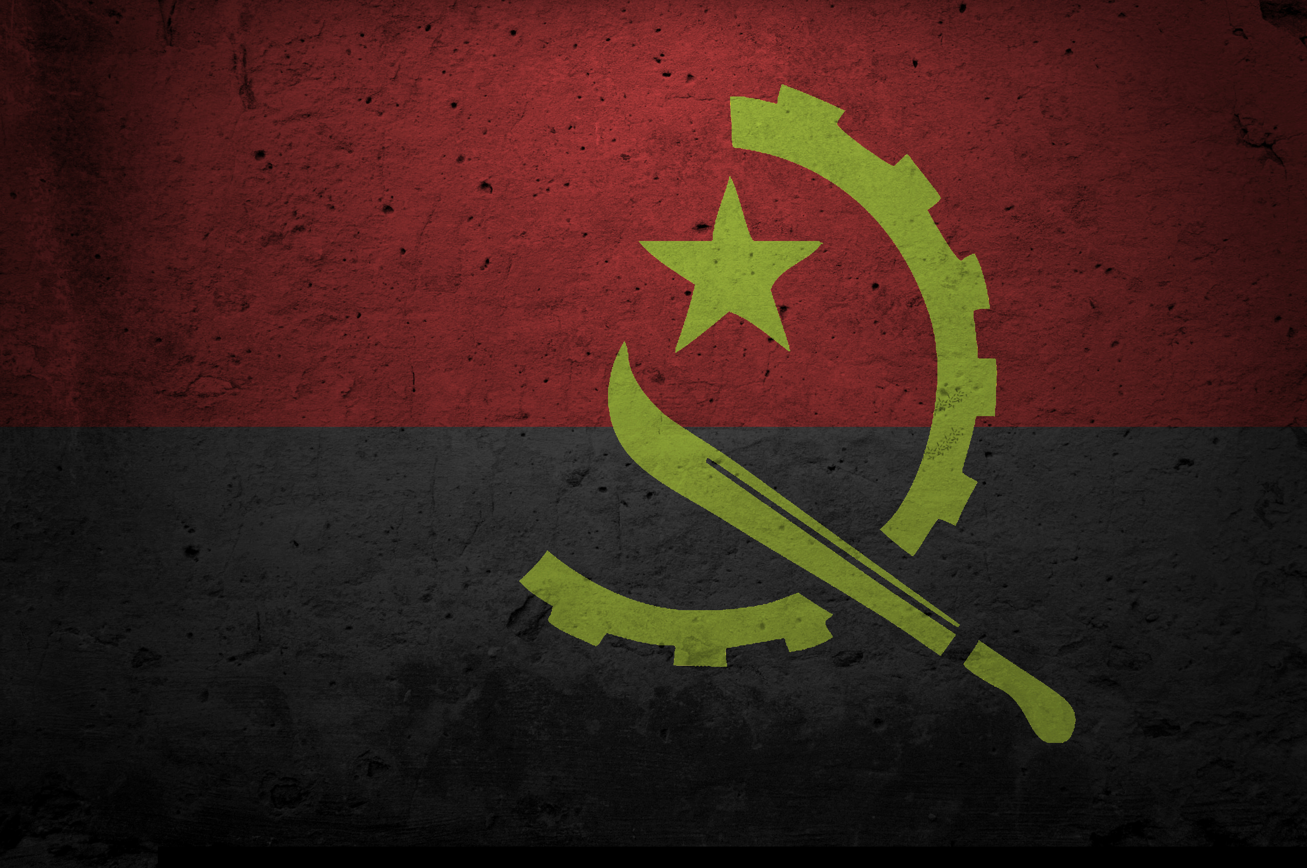 アンゴラの国旗HDデスクトップの壁紙をダウンロード