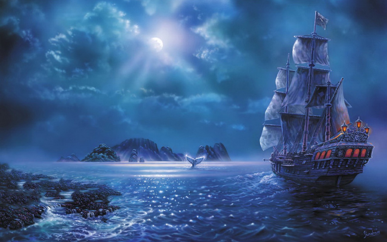 Free download wallpaper Fantasy, Ship on your PC desktop