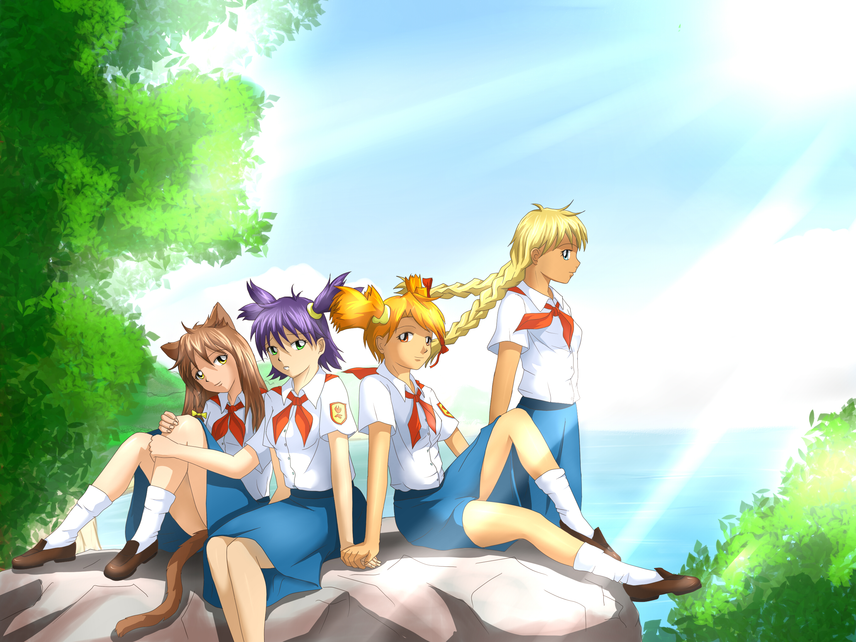 Laden Sie das Animes, Everlasting Summer-Bild kostenlos auf Ihren PC-Desktop herunter
