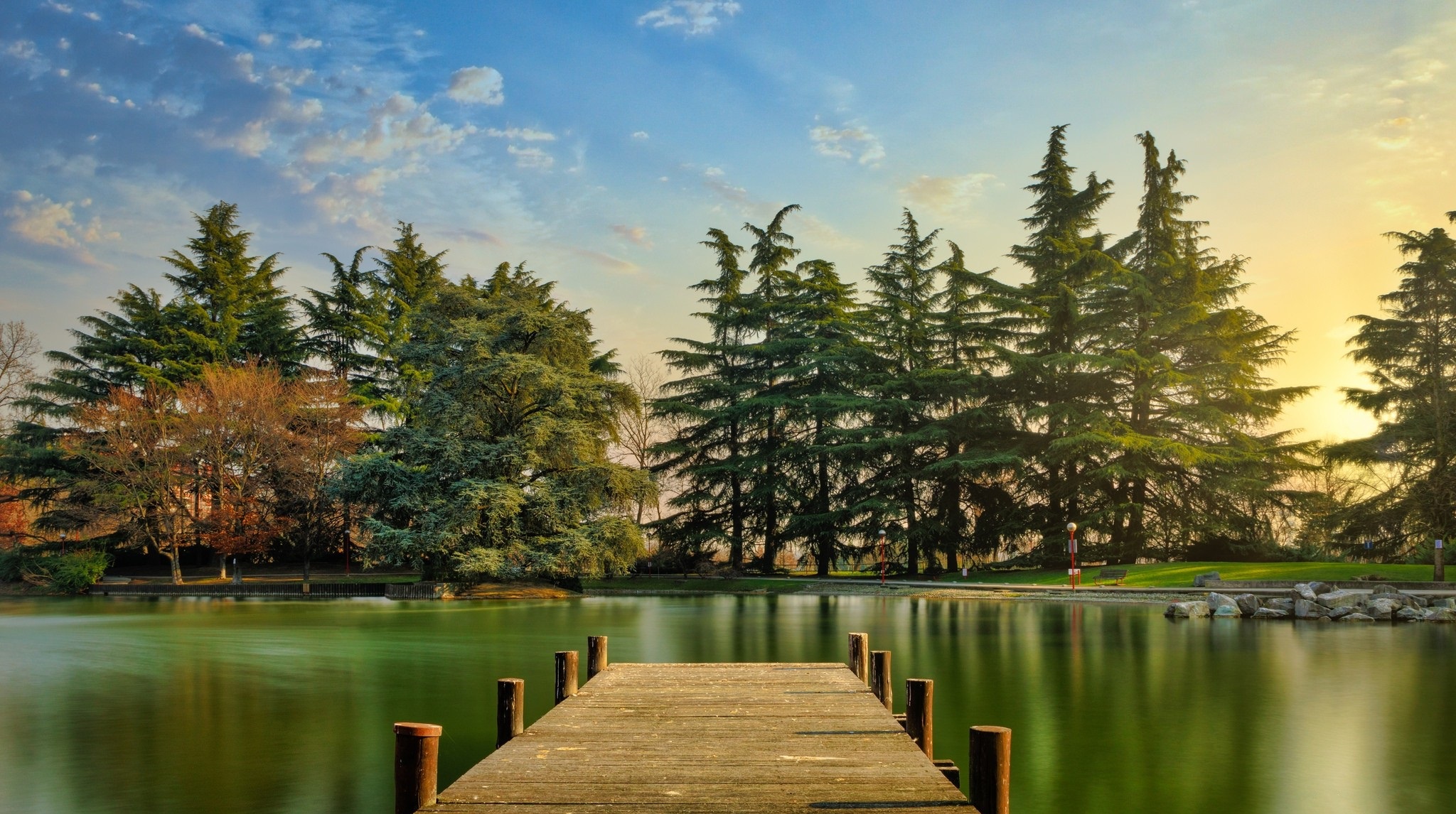 Free download wallpaper Lakes, Lake, Pier, Photography on your PC desktop